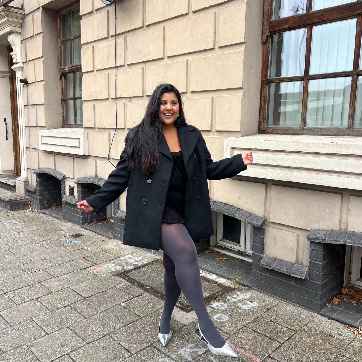 80 Denier Castor Oil Tights - Slate - Zenithce