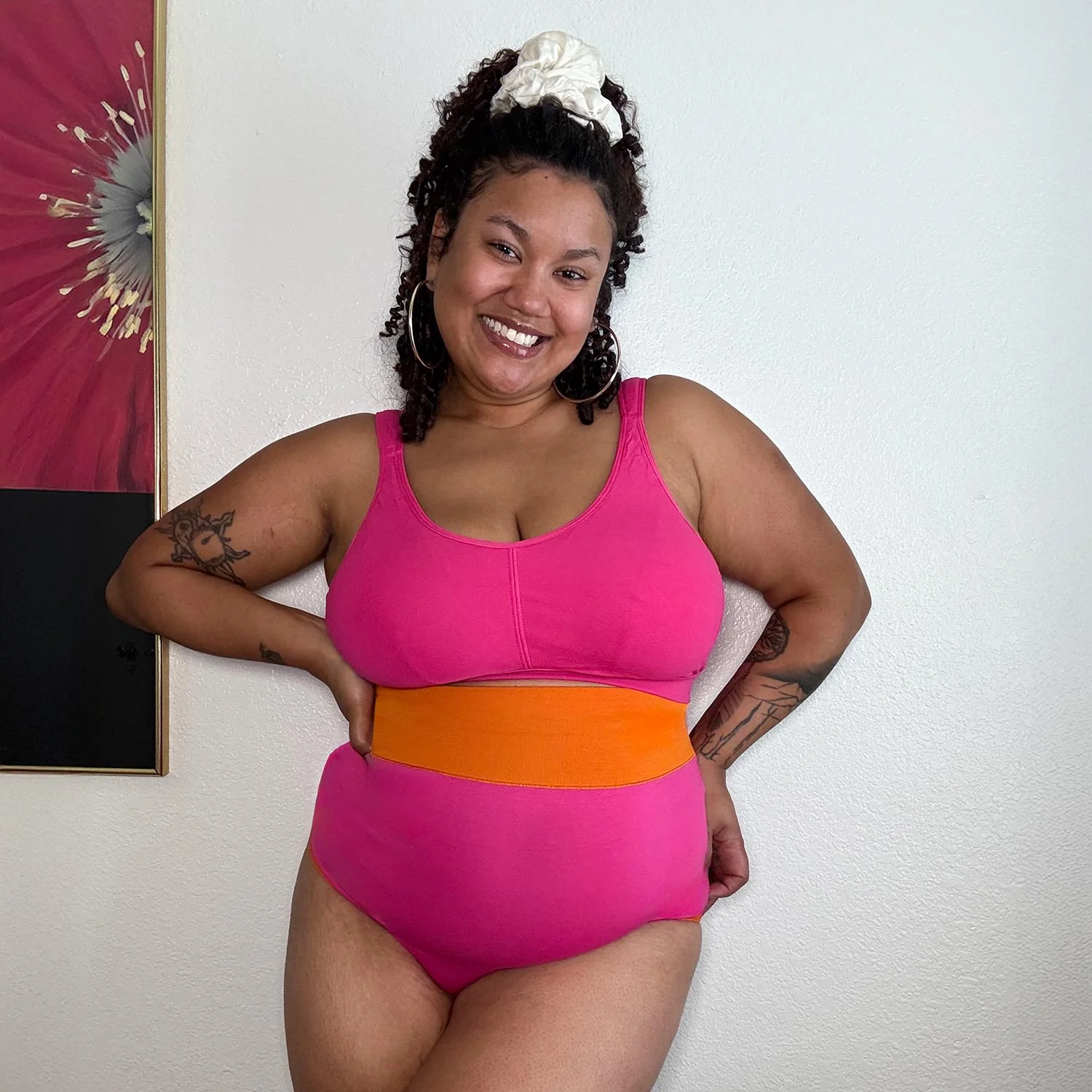 Organic Cotton Super High Waist Duo Knickers - Barbara & Papaya - Zenithce