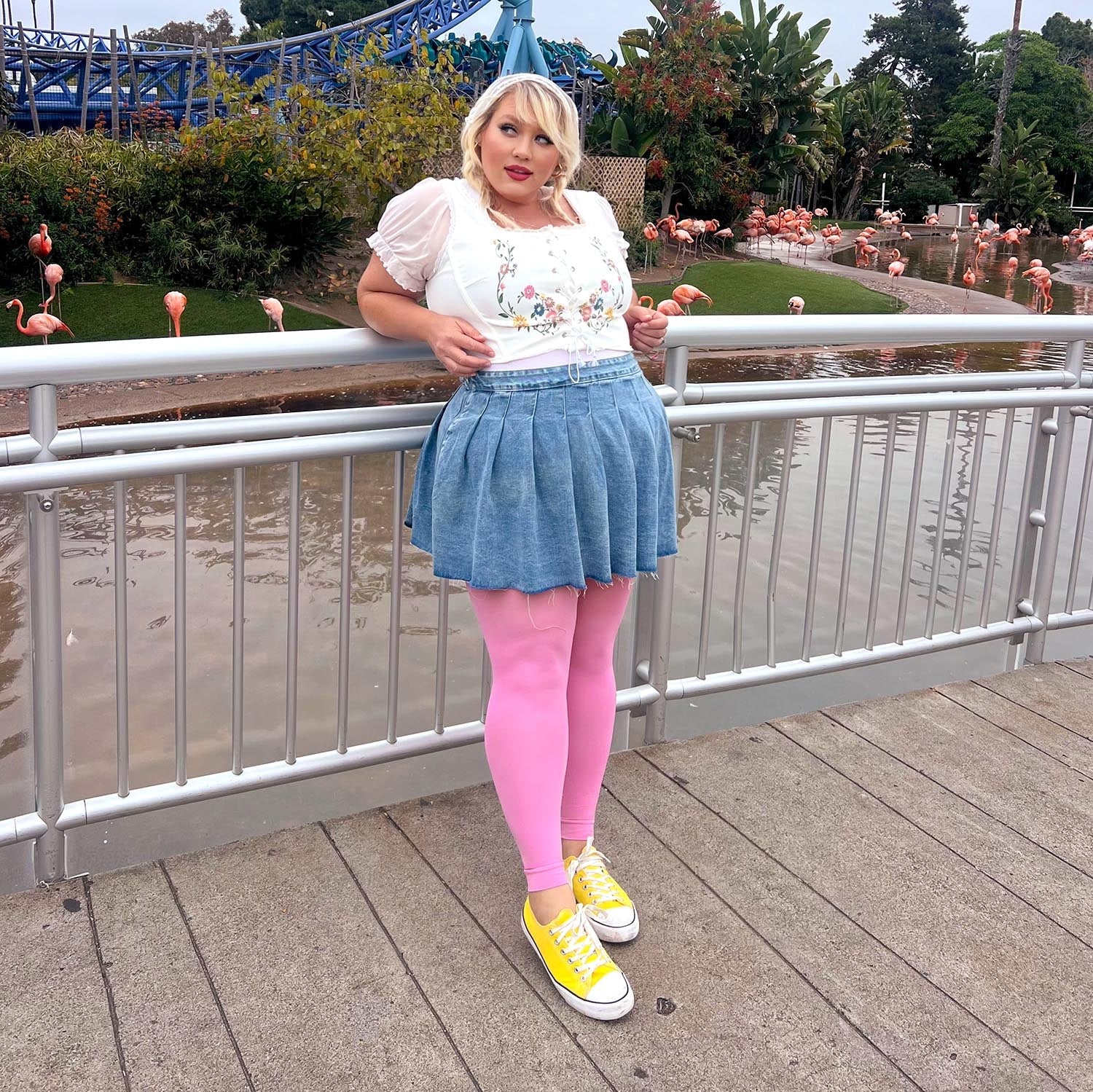 Footless Tights - Dragon Fruit - Zenithce