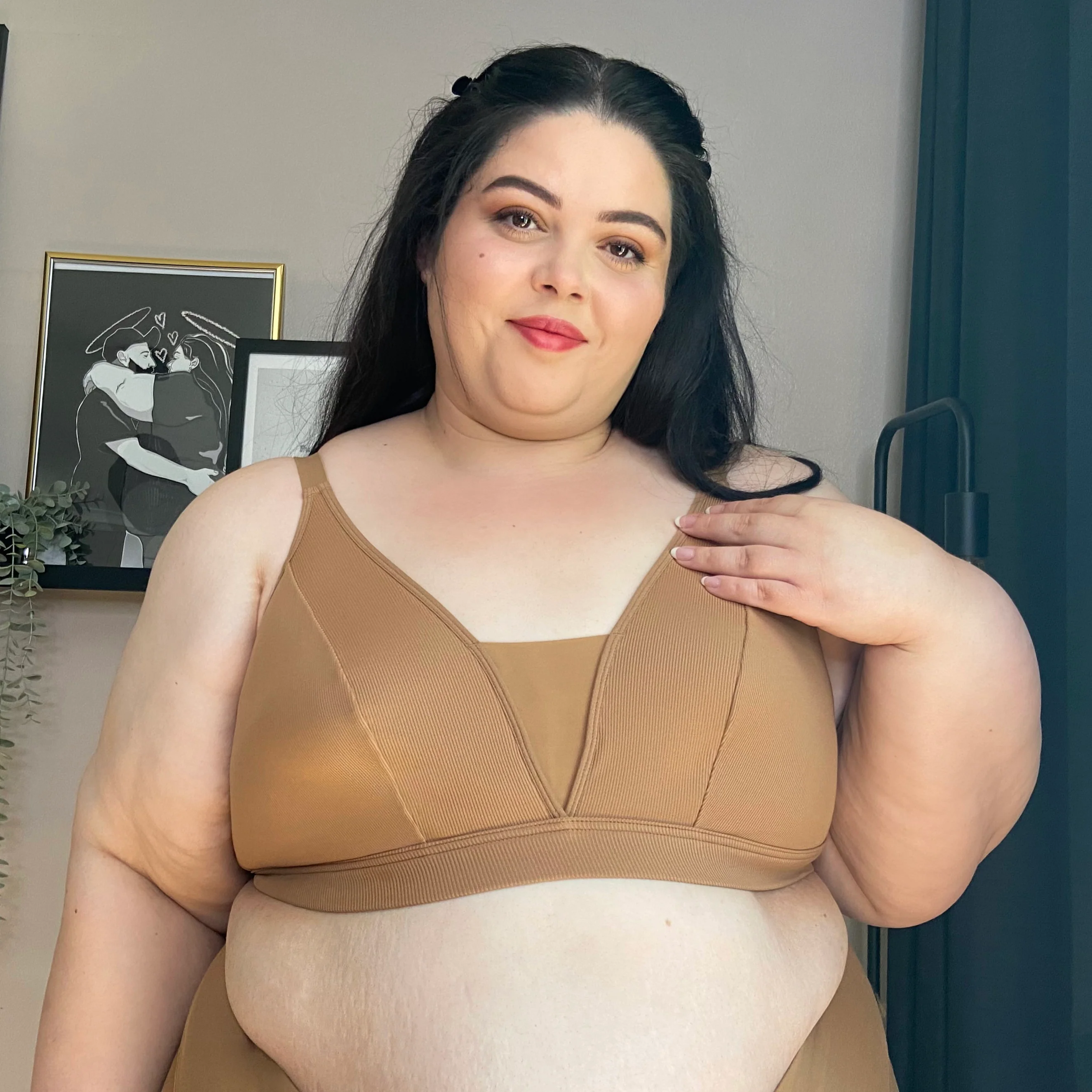 Everyday Ribbed Bra - Caramel - Zenithce