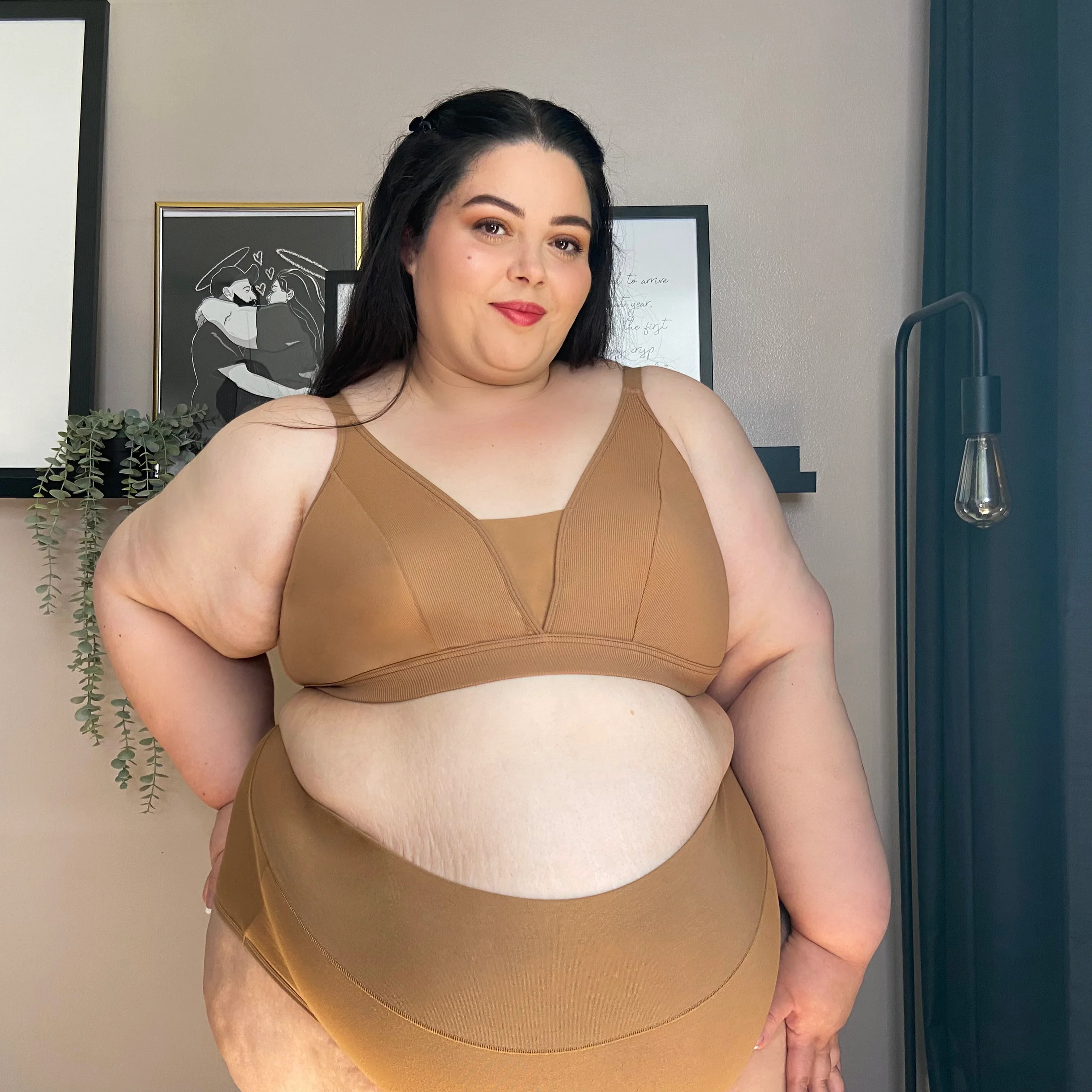 Everyday Ribbed Bra - Caramel - Zenithce