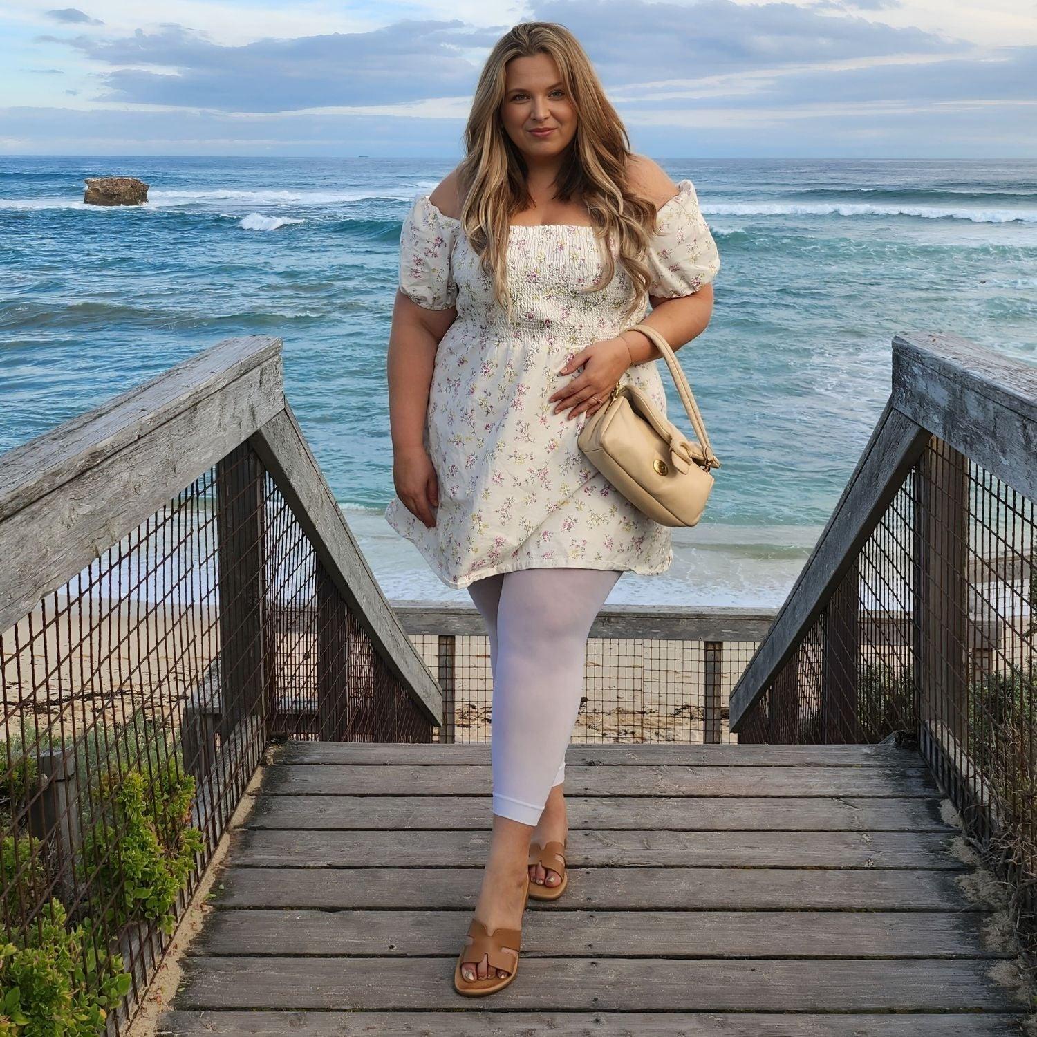 Stay Cool Capri Tights - White - Zenithce