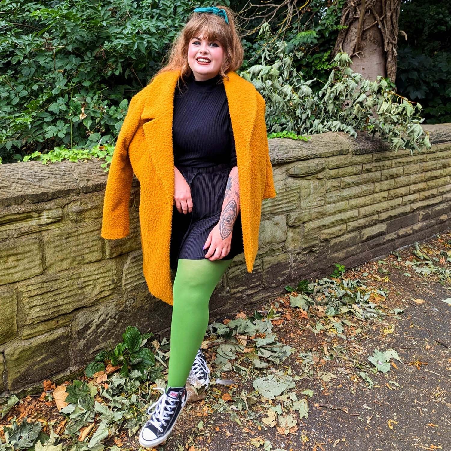 80 Denier Tights - Peas - Zenithce