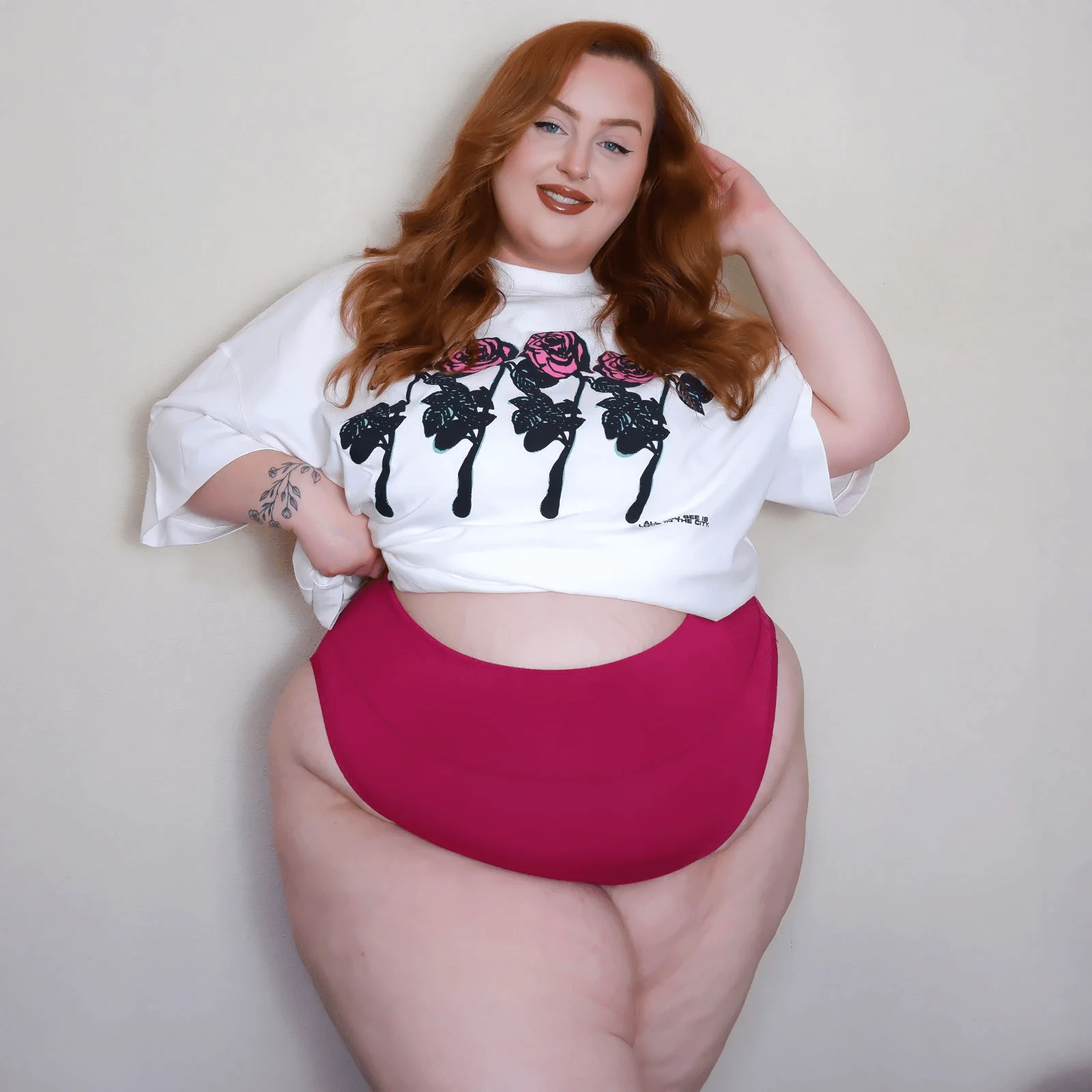 Organic Cotton Super High Leg Knickers - Raspberry Pie - Zenithce