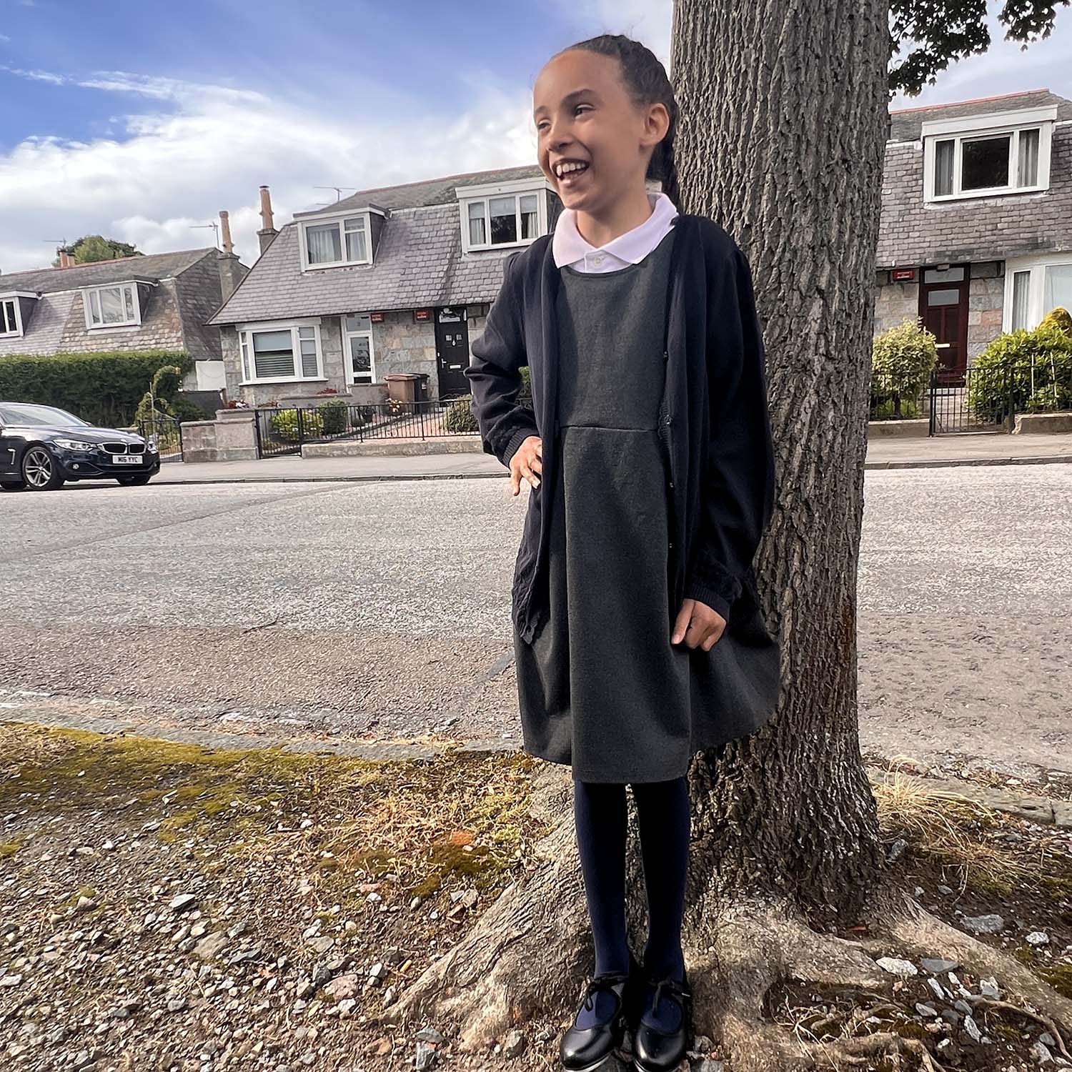 Kids Cotton Tights - Navy - Zenithce