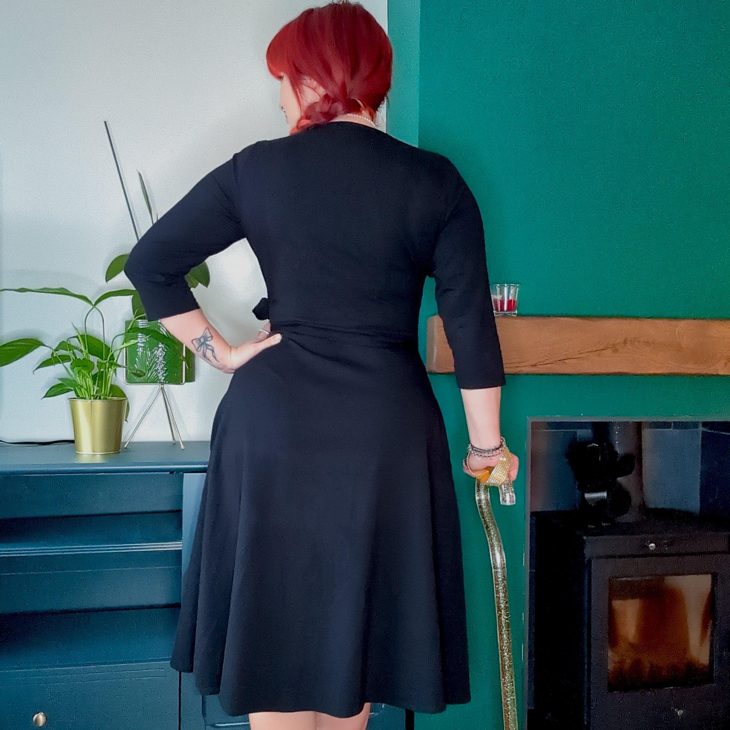 Wrap Dress - Black - Zenithce