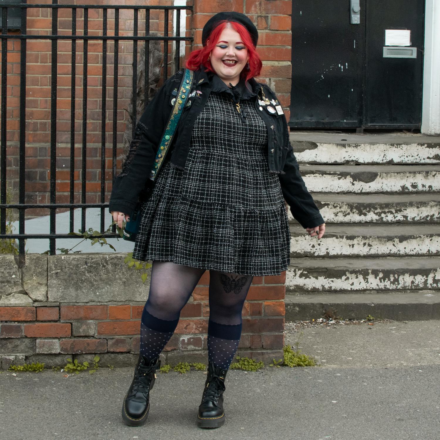 Seoul Chic Faux Sock Tights - Navy - Zenithce