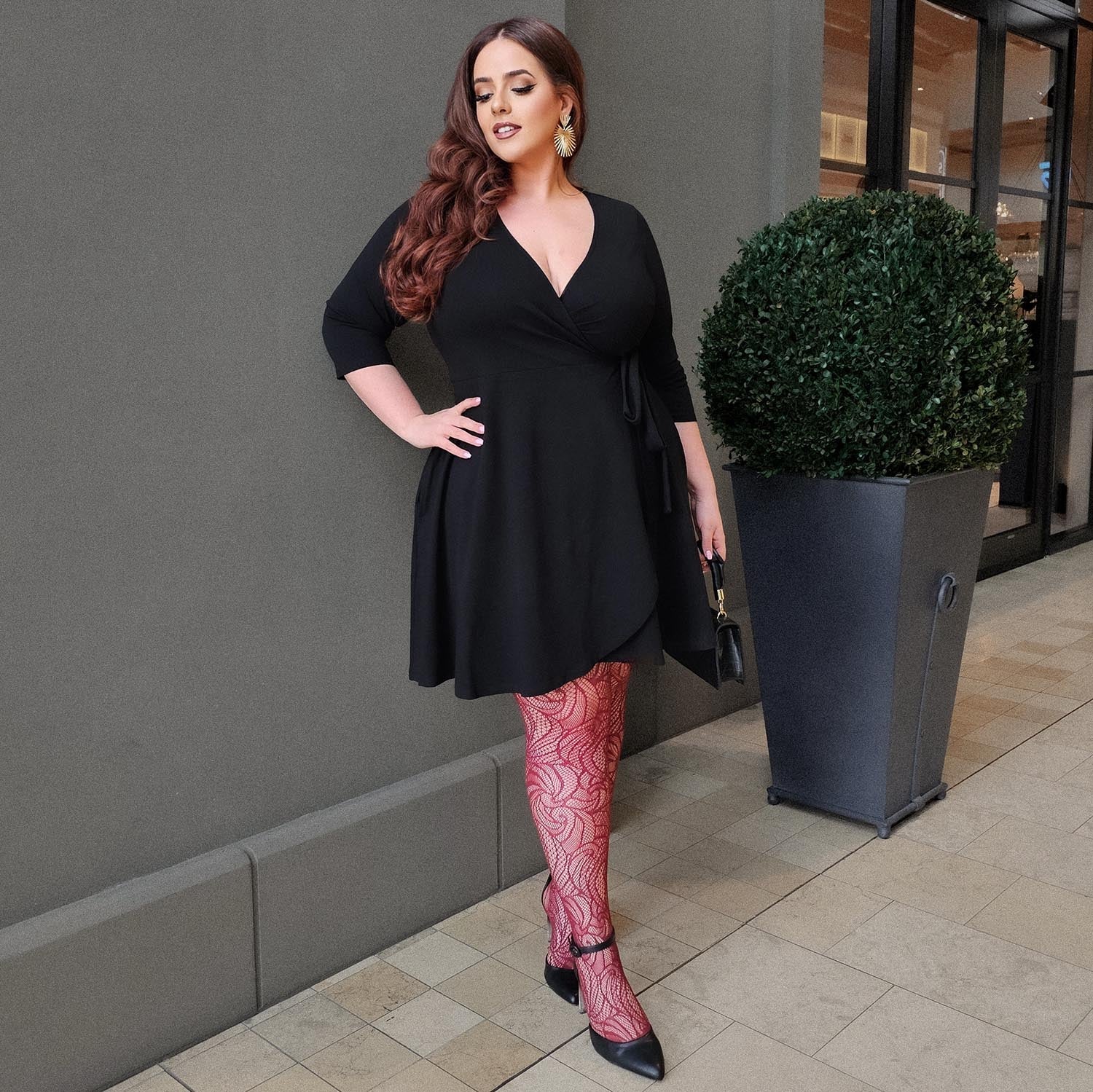 Mini Wrap Dress - Black - Zenithce