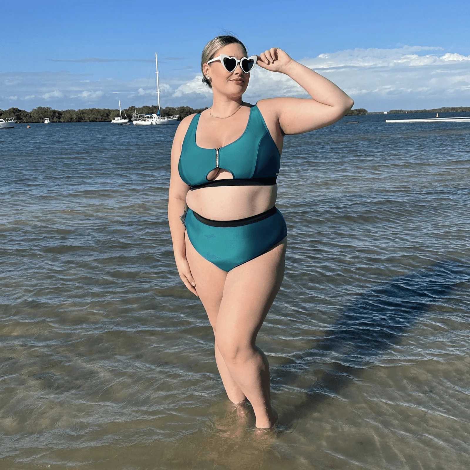 Hasta La Vista Bikini Bottoms - Teal - Zenithce