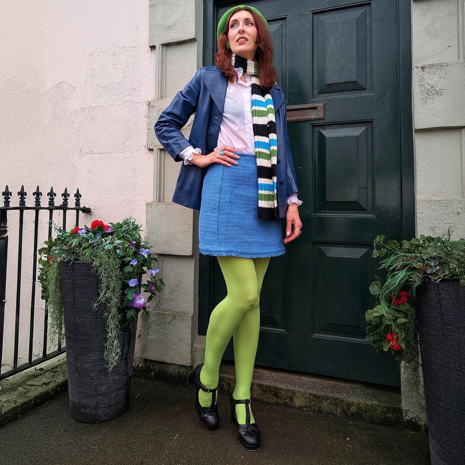 80 Denier Tights - Granny Smith - Zenithce