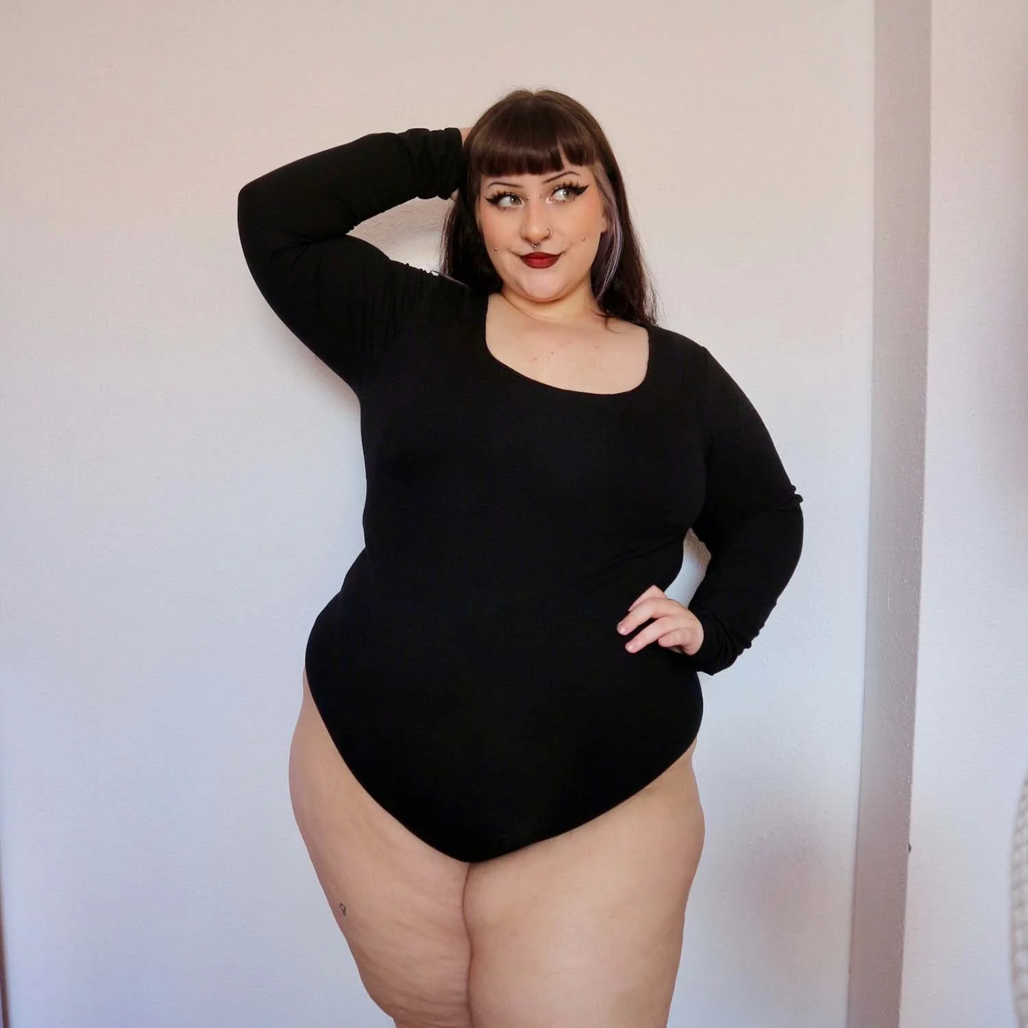 Long Sleeve Cotton Bodysuit - Zenithce