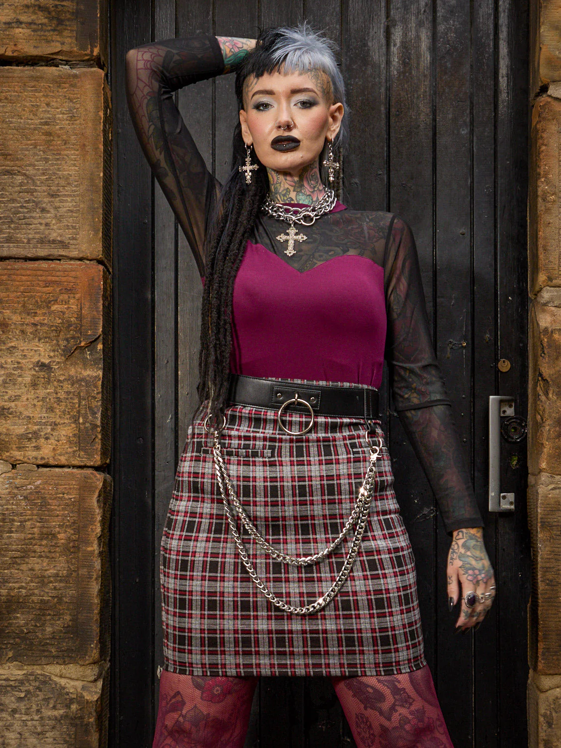 Plaid Mini Skirt - Bonnie - Zenithce