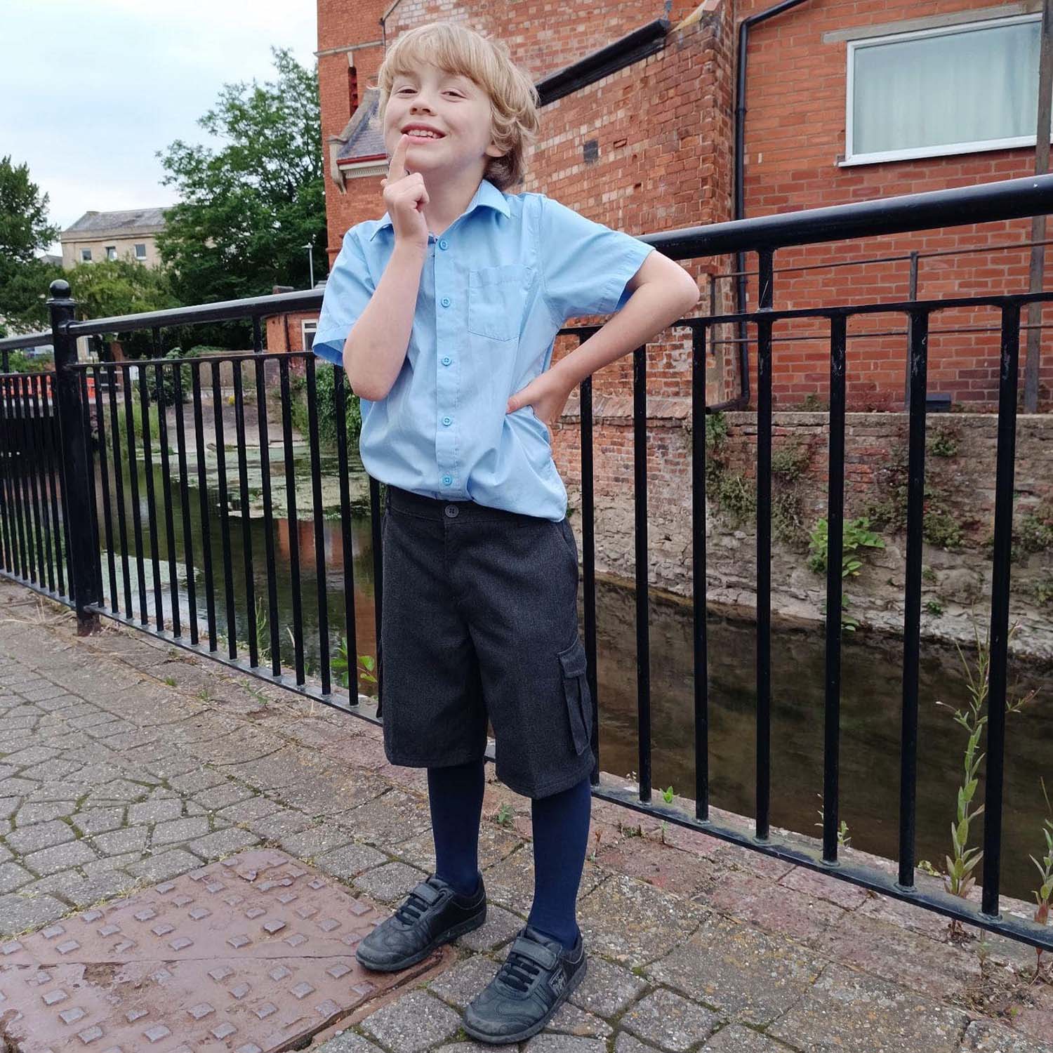 Kids Cotton Tights - Navy - Zenithce