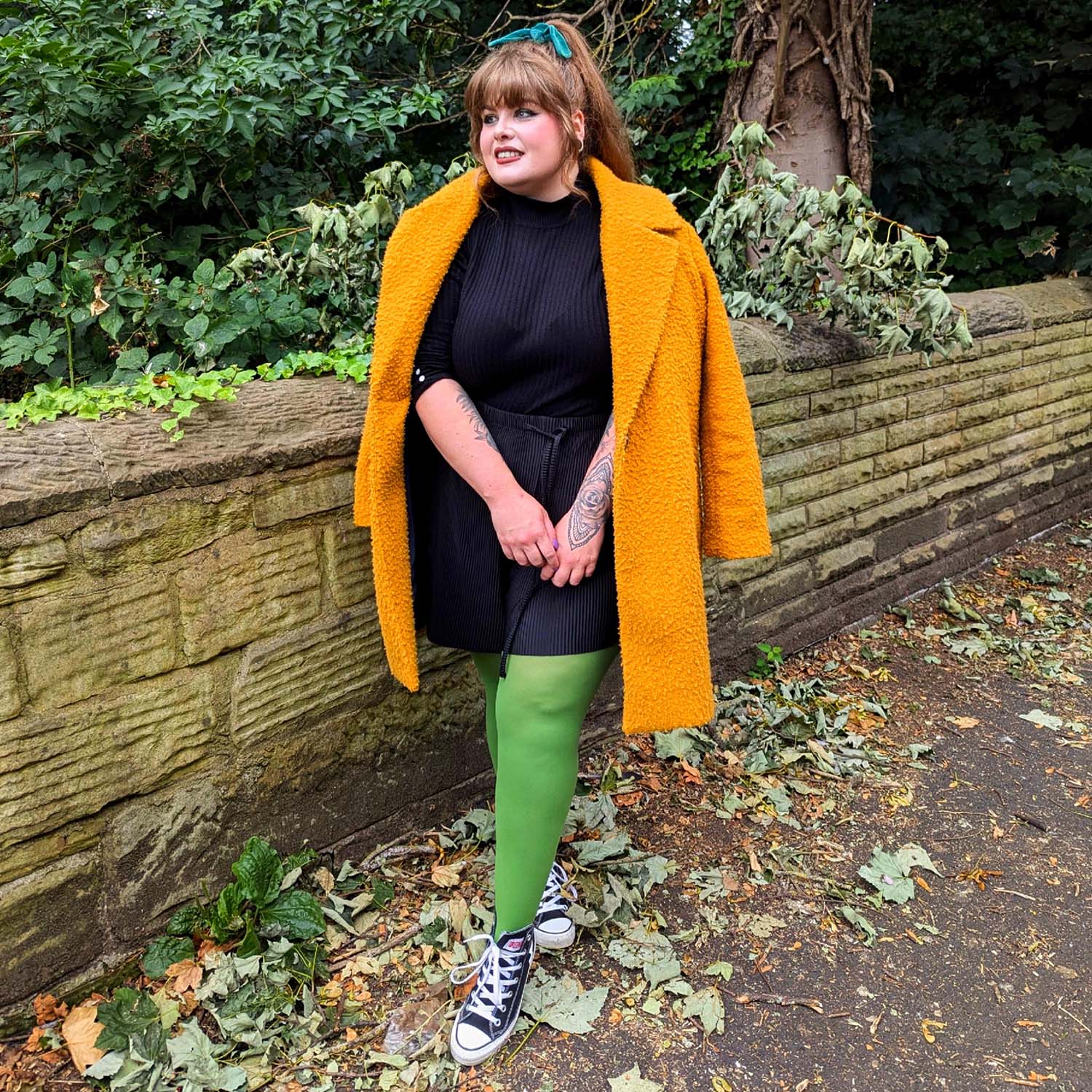 80 Denier Tights - Peas - Zenithce