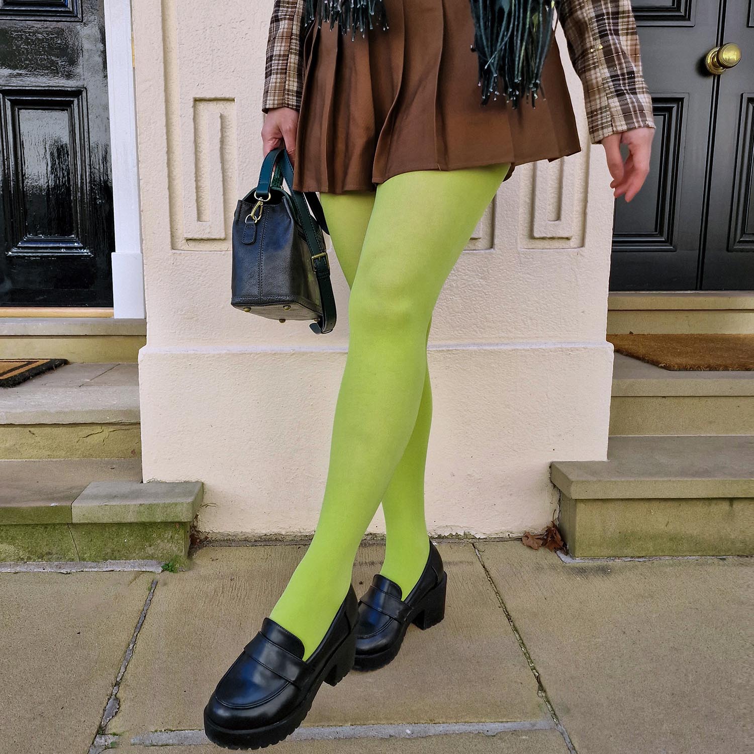 80 Denier Tights - Granny Smith - Zenithce
