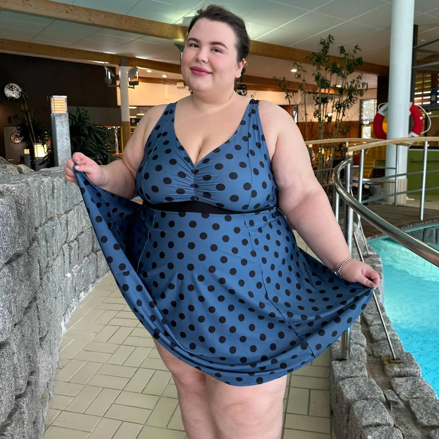 There Can Be Only One Swim Dress - Polka - Zenithce