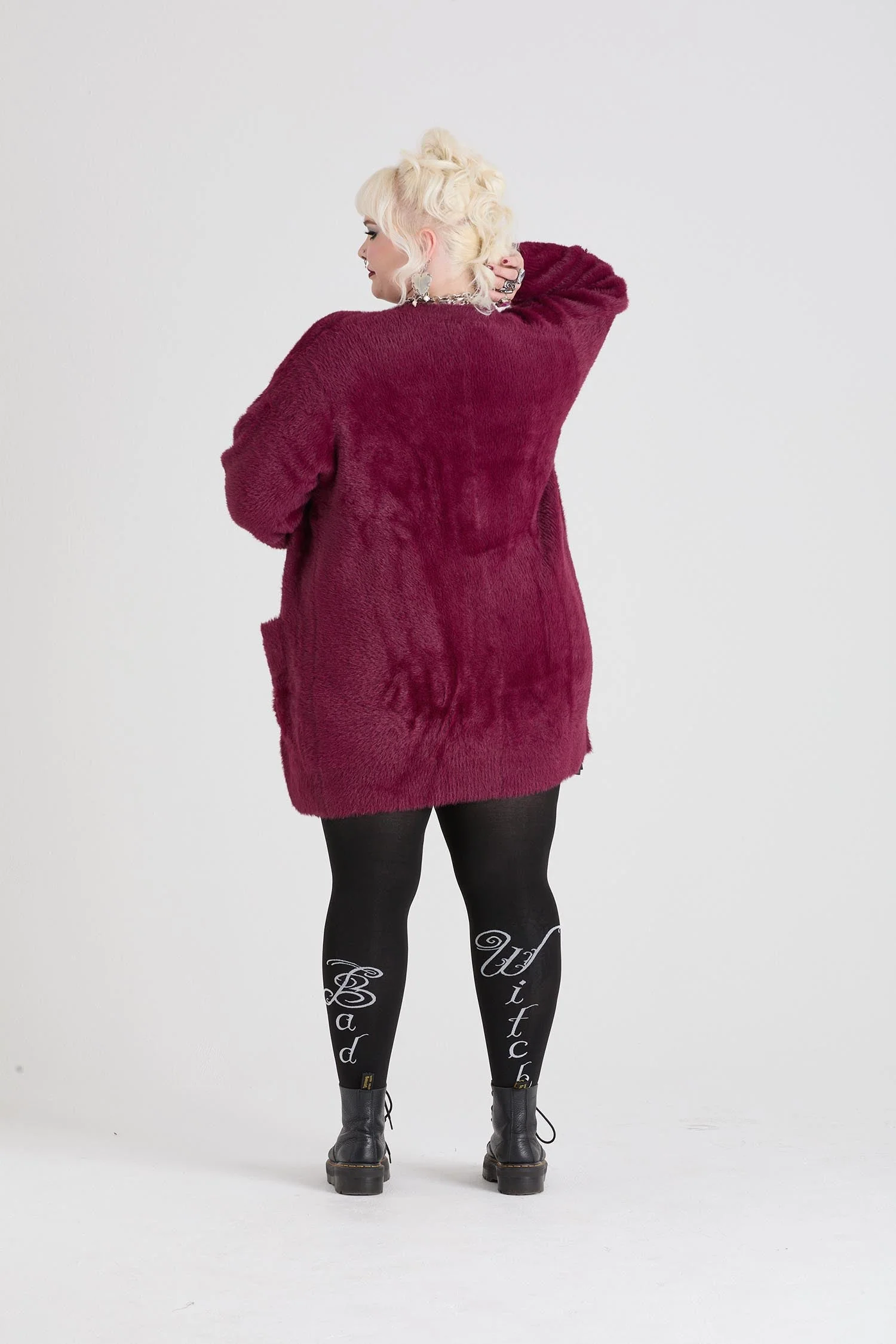 Fluffy Cardigan - Cherry - Zenithce