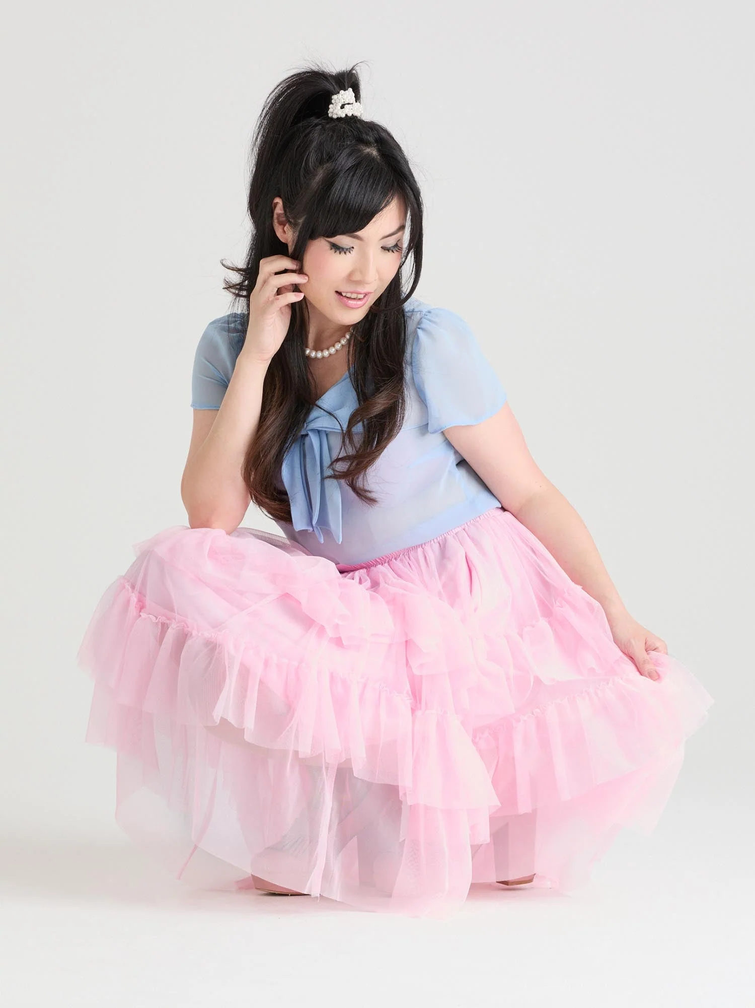 Mesh Skirt - Flushing Pink - Zenithce