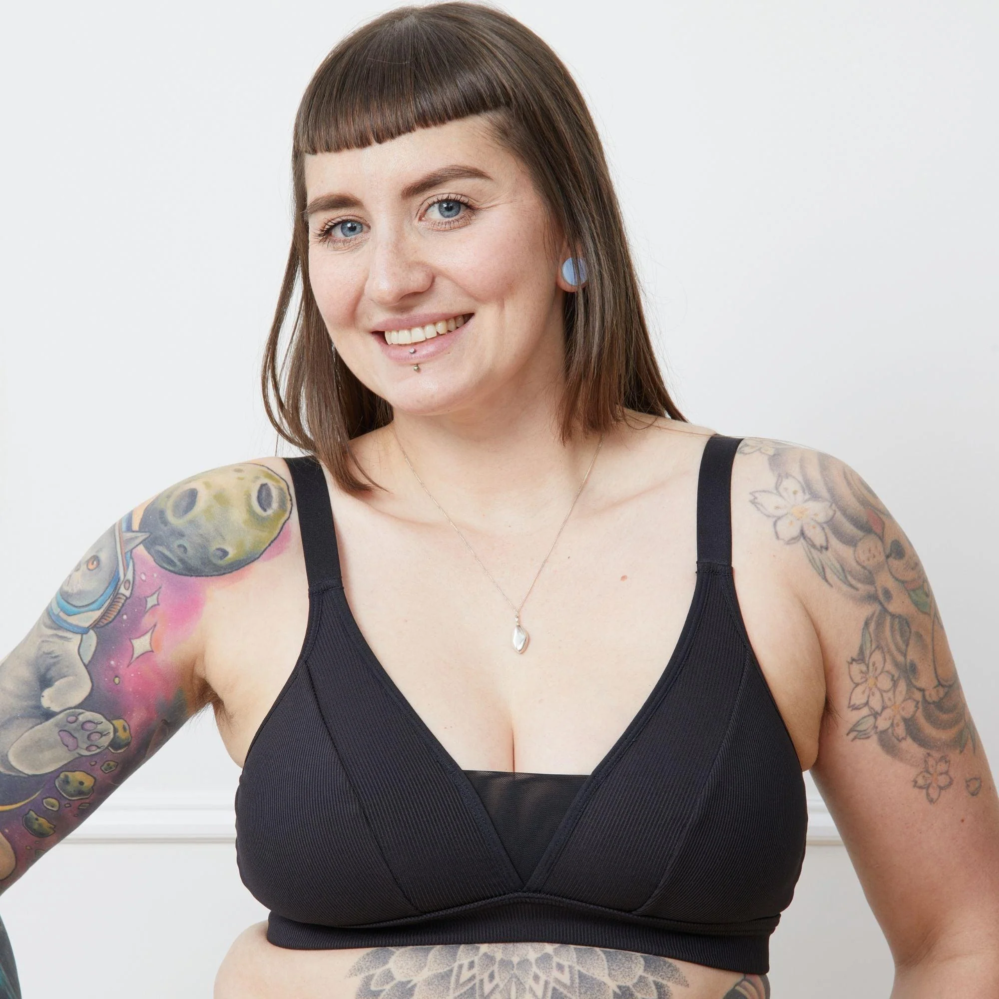 Everyday Ribbed Bra - Black - Zenithce