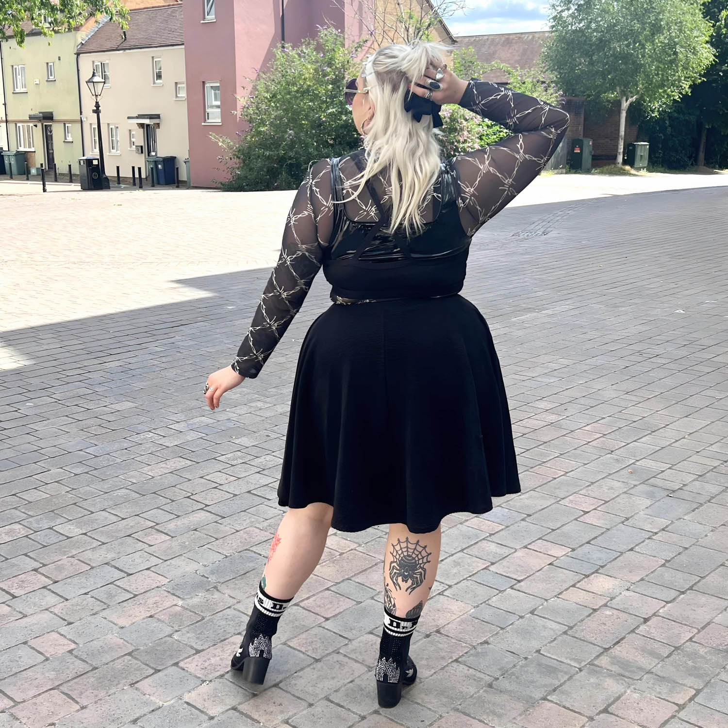 Ottoman Flare Skirt - Black - Zenithce