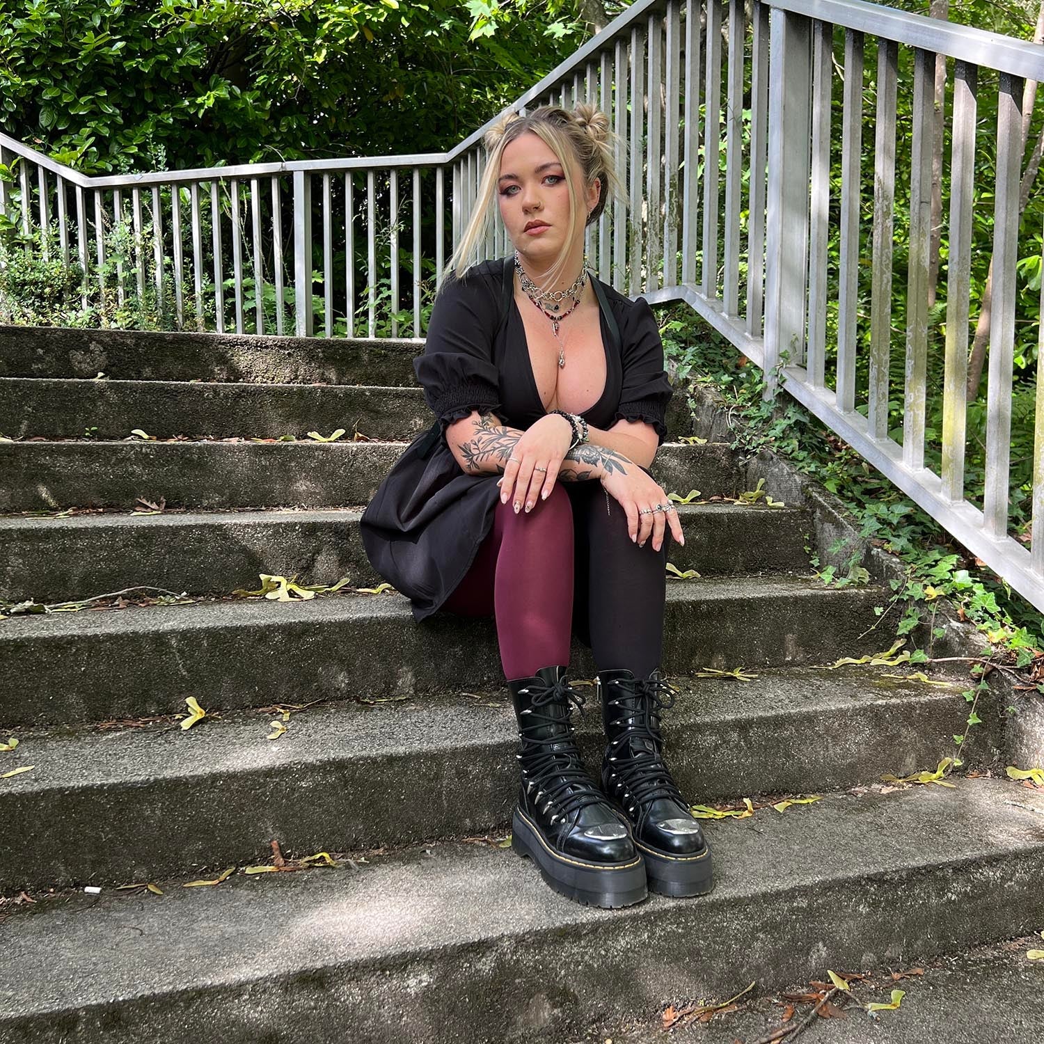 Duo Tights - Crimson Shadow - Zenithce