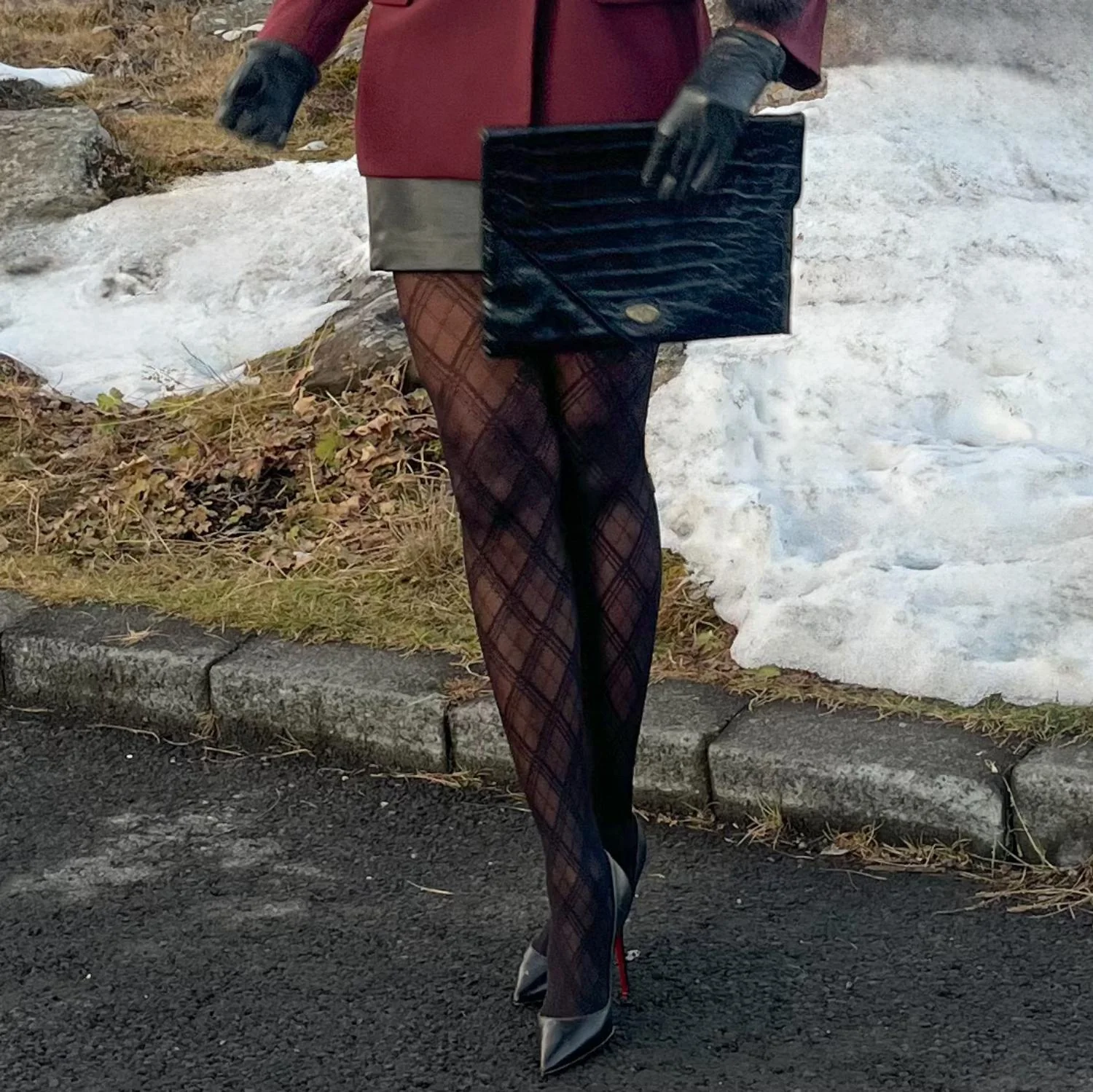 Christmas Tights - Midnight Plaid - Zenithce