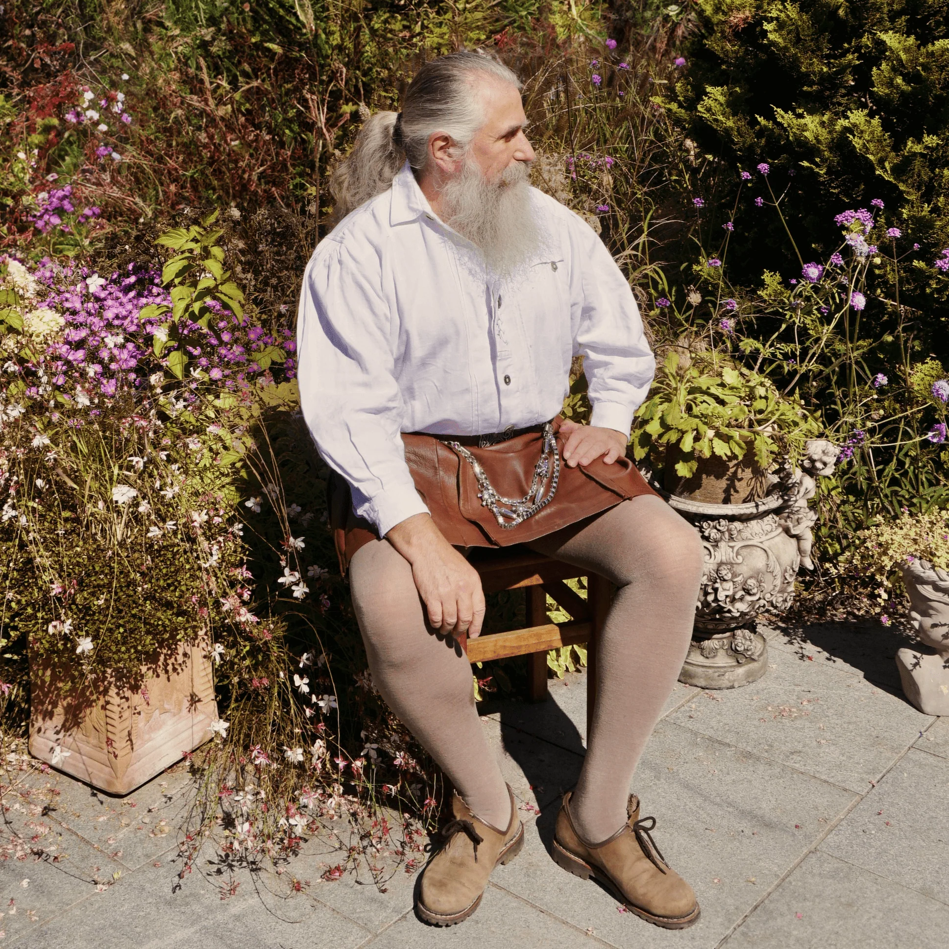 Merino Wool Tights - Sand Dollar - Zenithce