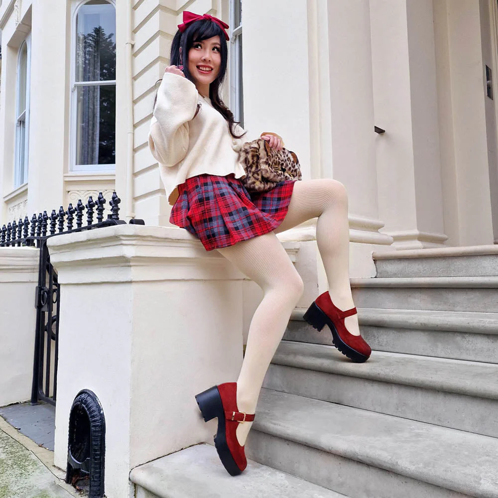 Ionic Ribbed Tights - Oatmeal - Zenithce