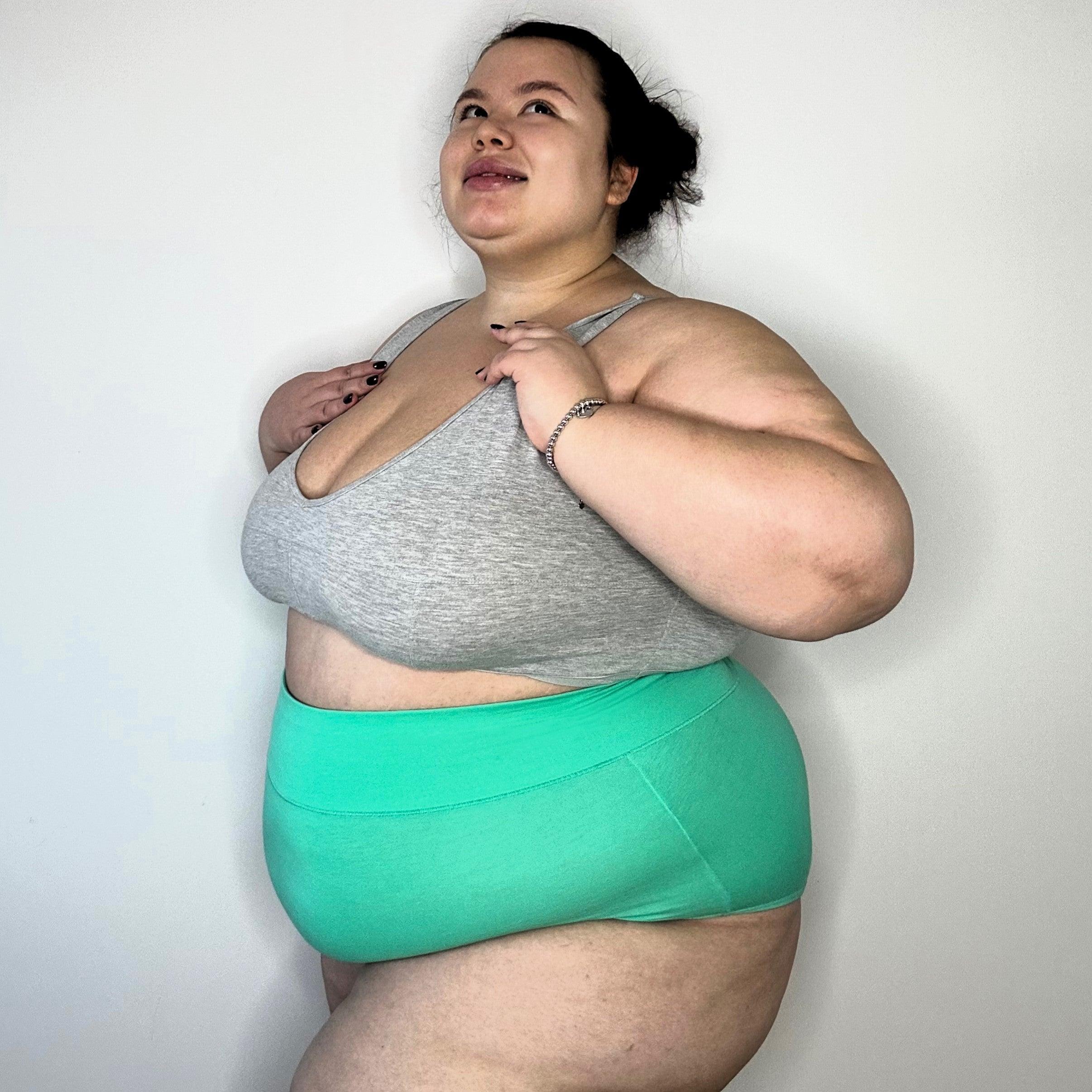 Organic Cotton Super High Waist Knickers - Mint - Zenithce