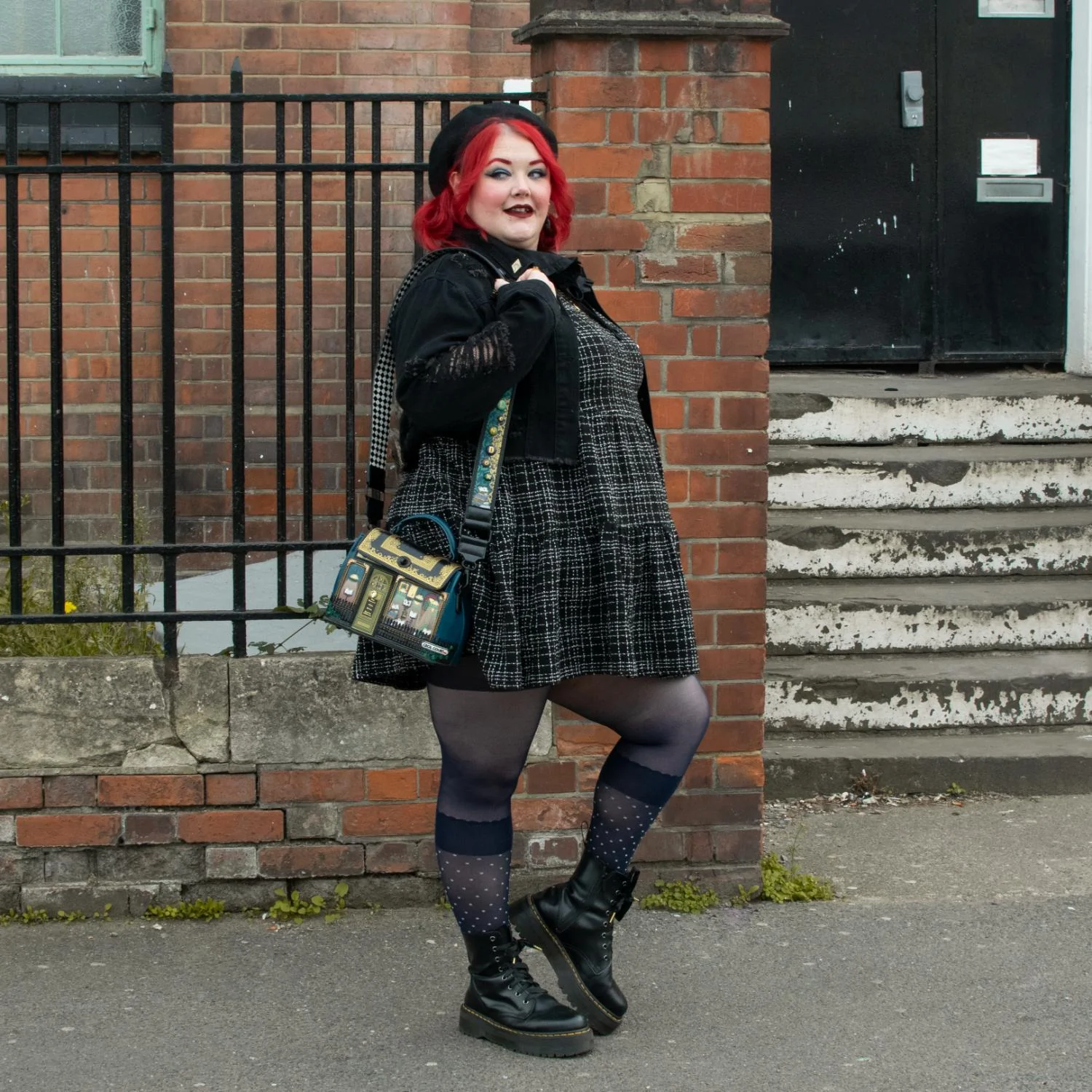 Seoul Chic Faux Sock Tights - Navy - Zenithce