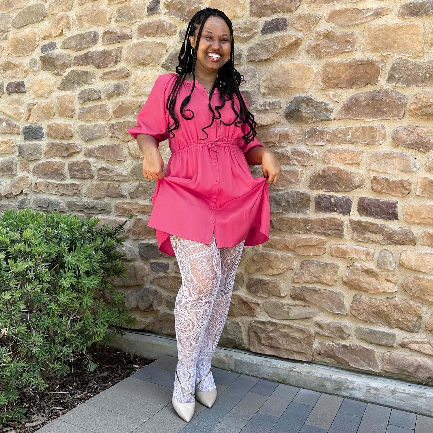 Botanical Fishnets - White - Zenithce