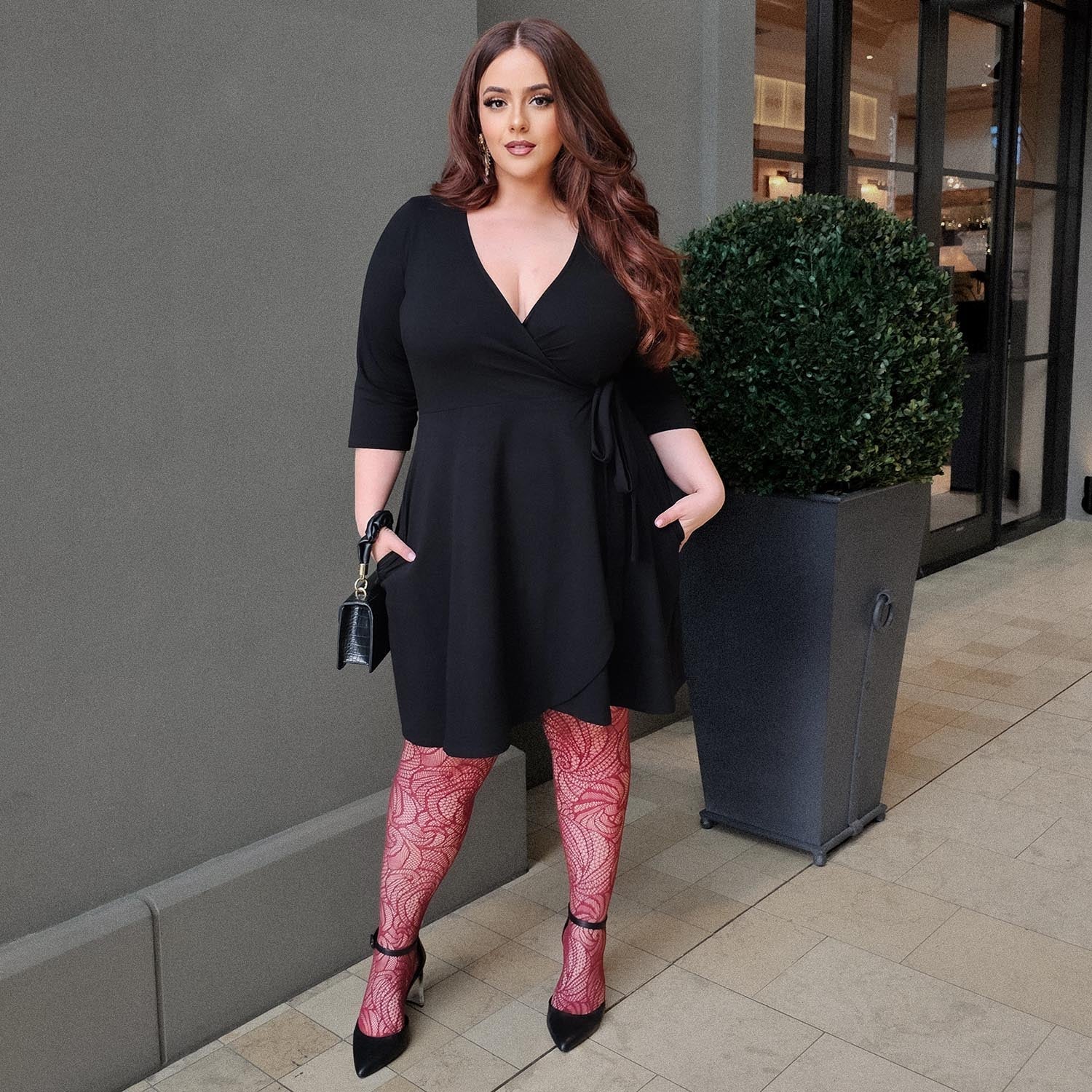 Mini Wrap Dress - Black - Zenithce