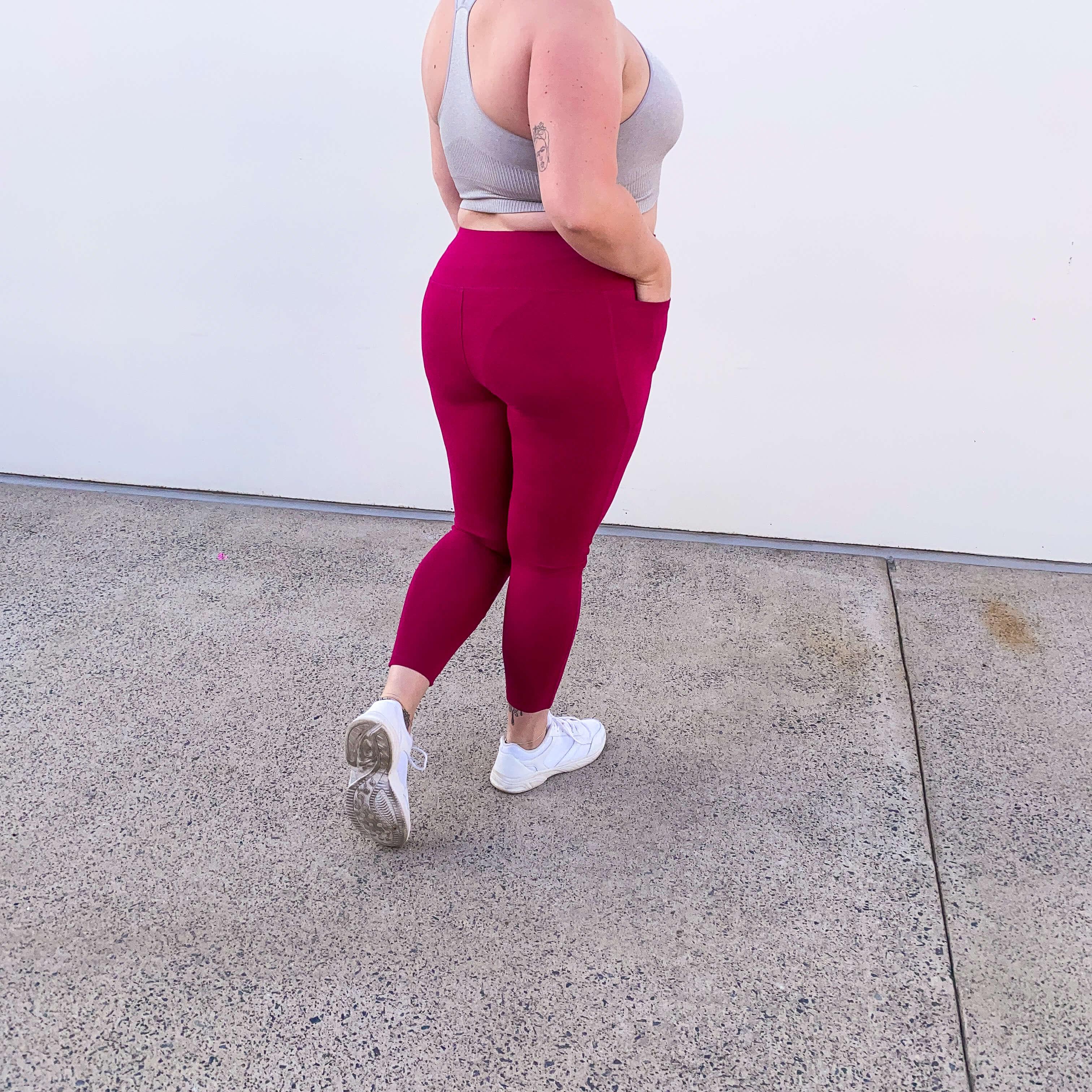 Squat Proof Leggings (Long) - Raspberry Pie - Zenithce