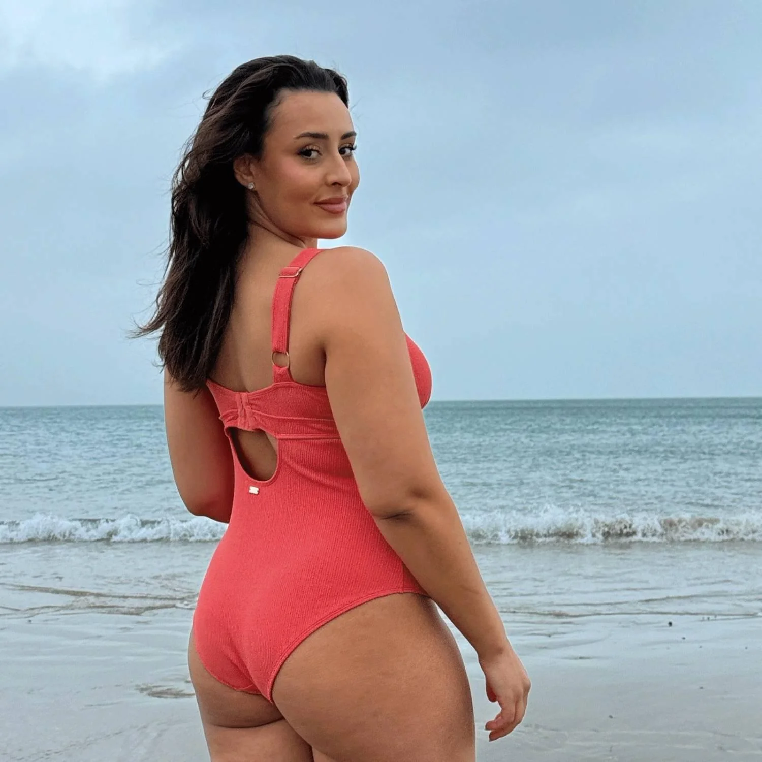 I'll Be Right Here Swimsuit - Coral - Zenithce