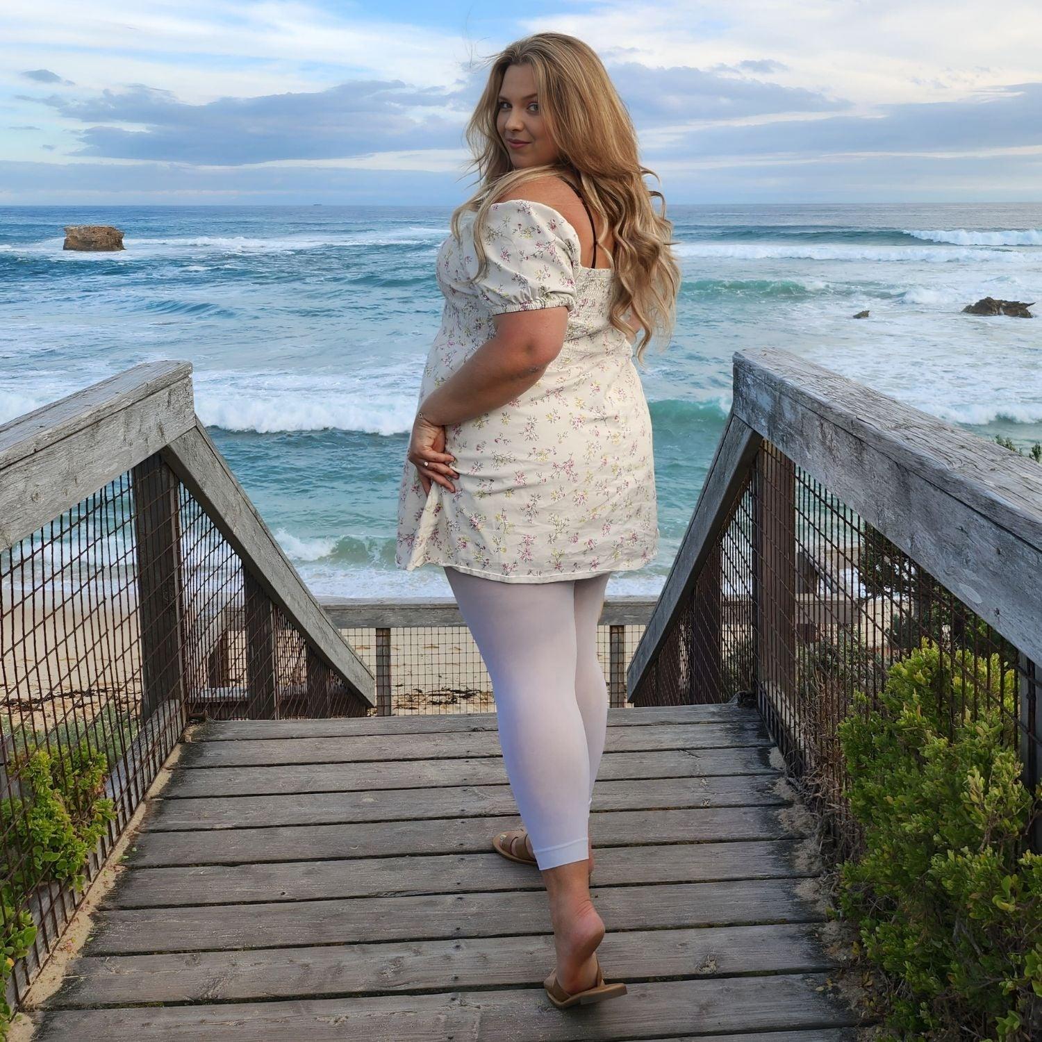 Stay Cool Capri Tights - White - Zenithce