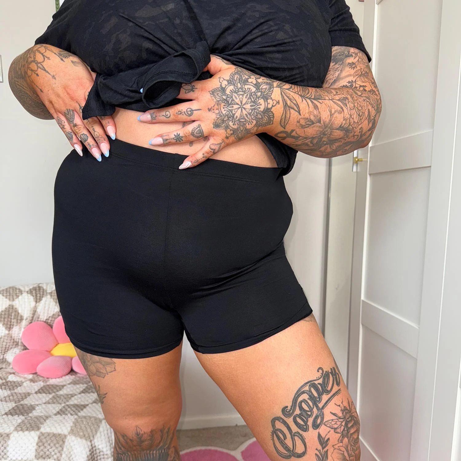 Burnout Sleep T-Shirt & Shorts Bundle in Black - Zenithce