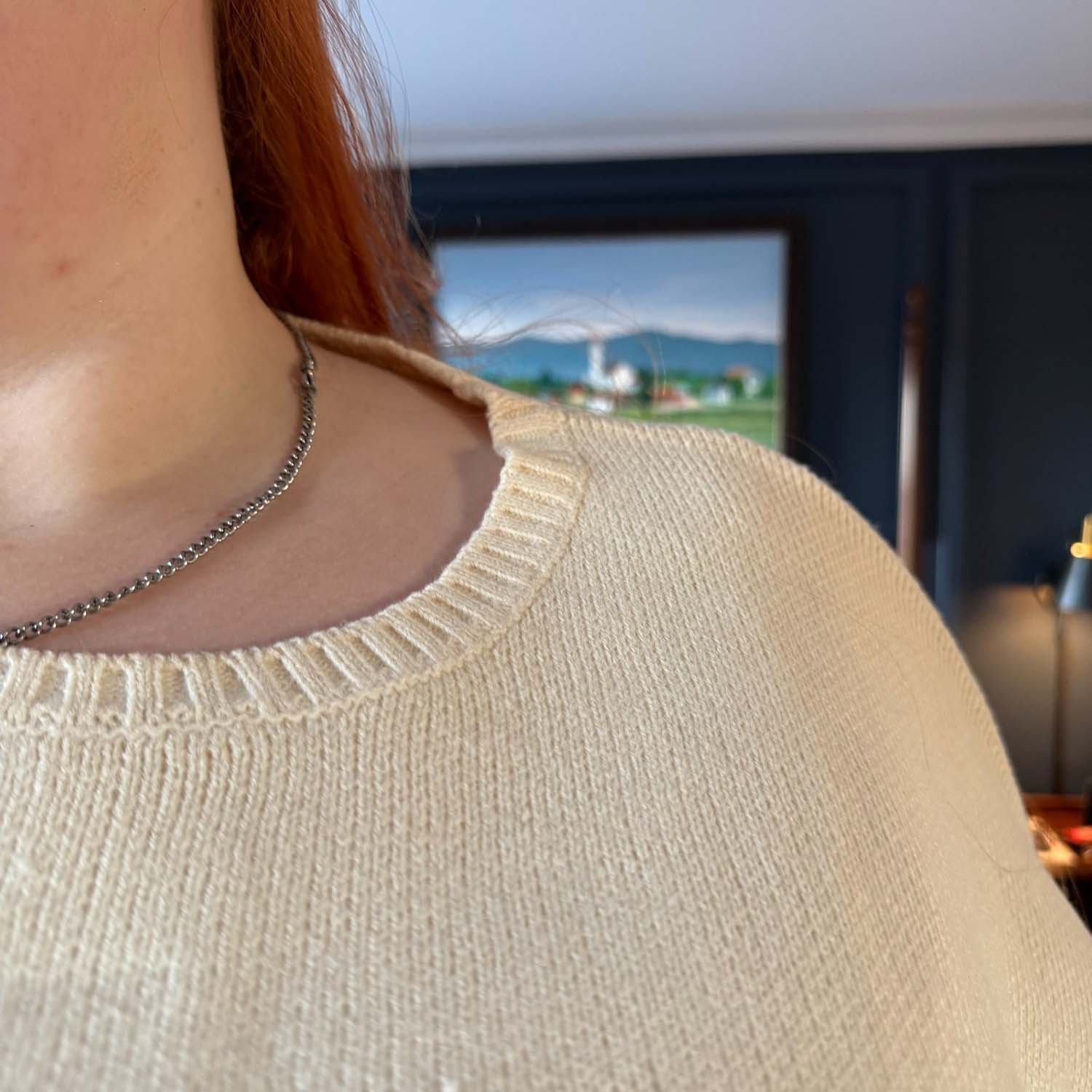 Knit Cropped Jumper - Oatmeal - Zenithce