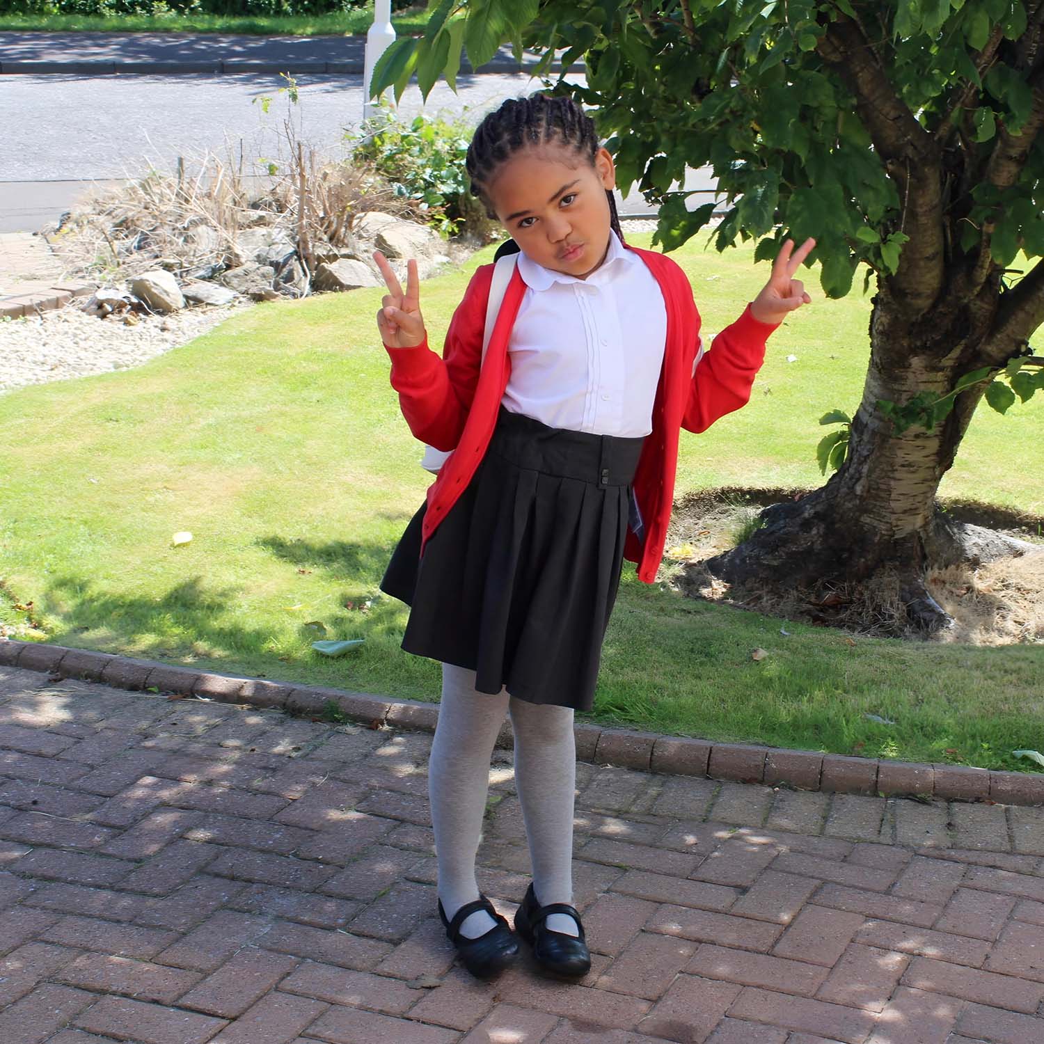 Kids Cotton Tights - Marl Grey - Zenithce