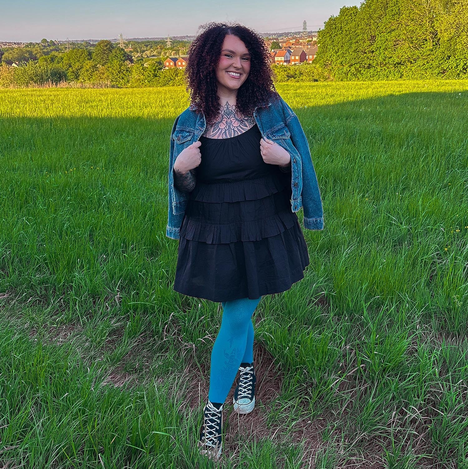 50 Denier Tights - Petrol Blue - Zenithce