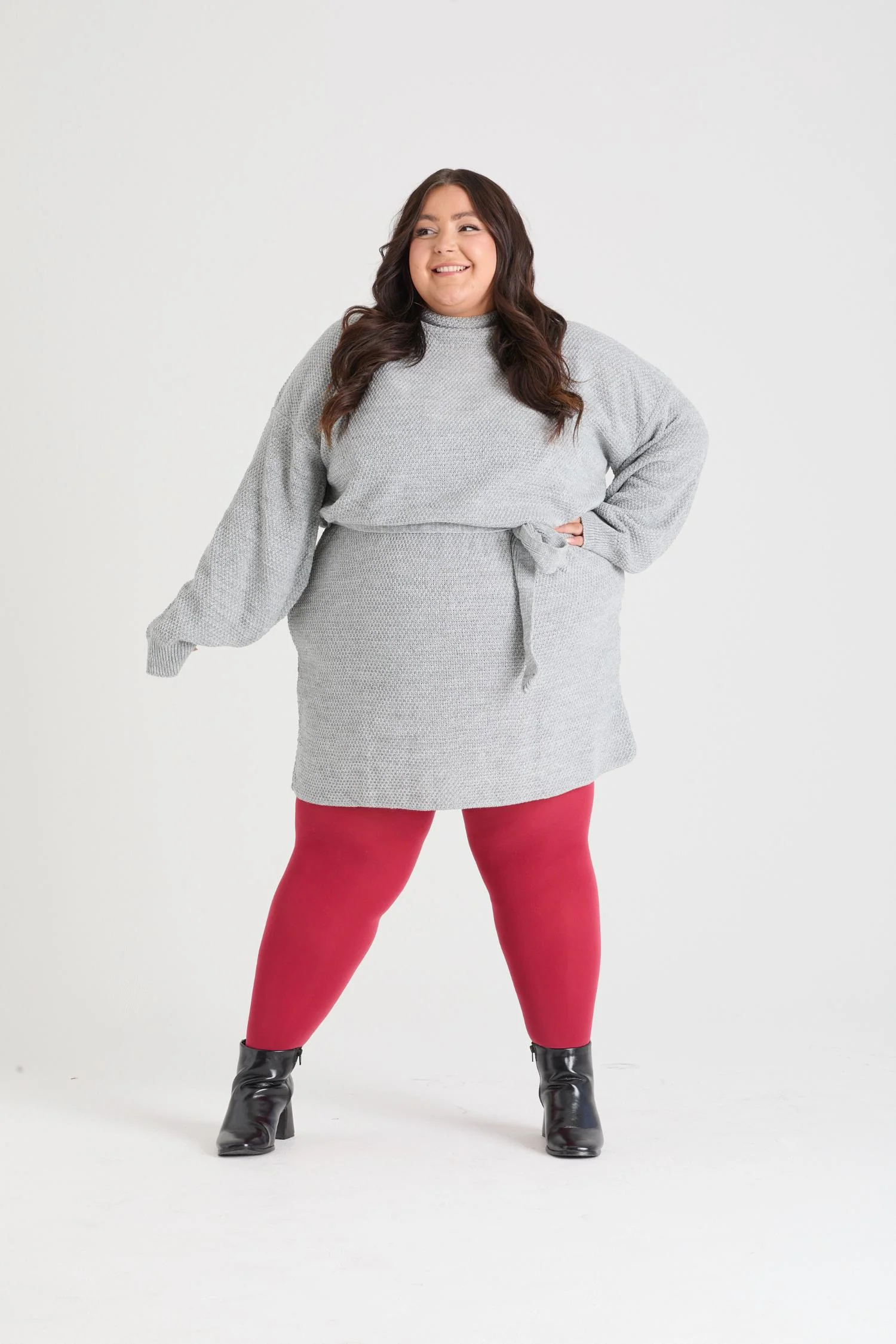 80 Denier Castor Oil Tights - Blood Red - Zenithce