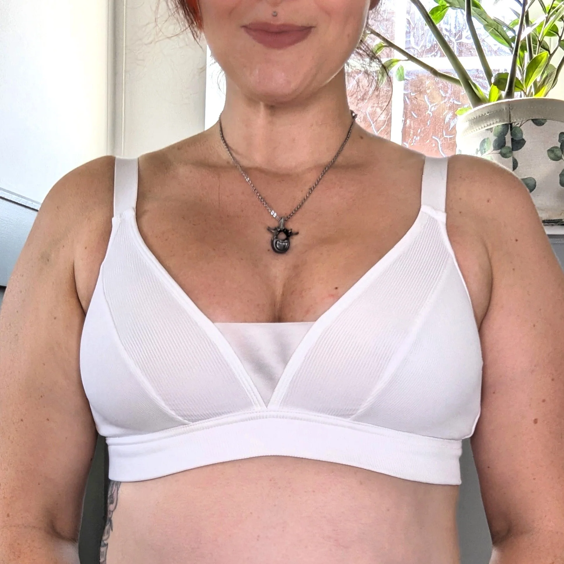 Everyday Ribbed Bra - White - Zenithce