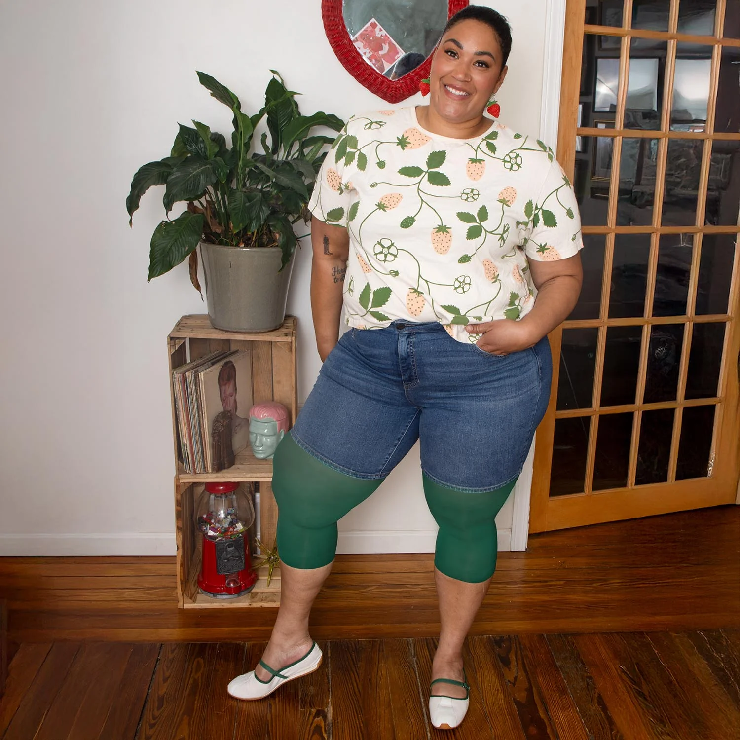 Stay Cool Capri Tights - Foliage - Zenithce