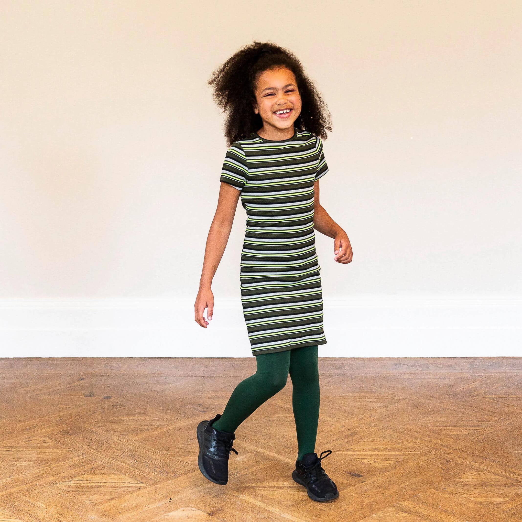 Tween Tights - Hit the Bottle Green - Zenithce