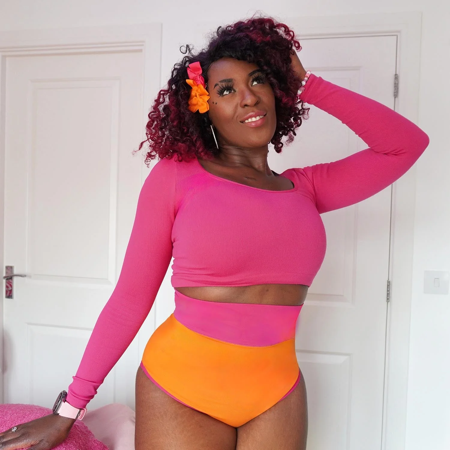 Organic Cotton Super High Waist Duo Knickers - Papaya & Barbara - Zenithce