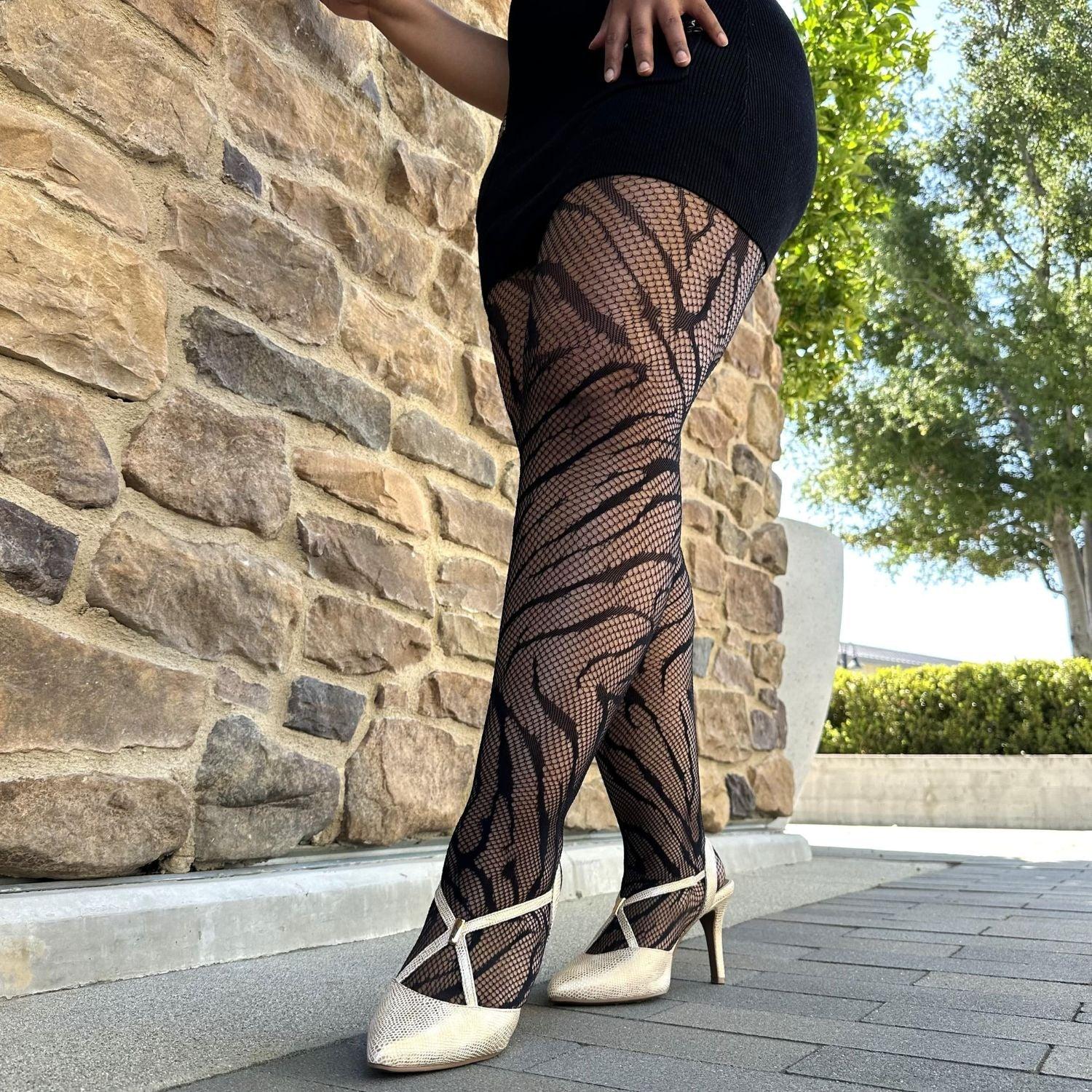 Feline Myself - Tiger Stripe Fishnets - Zenithce