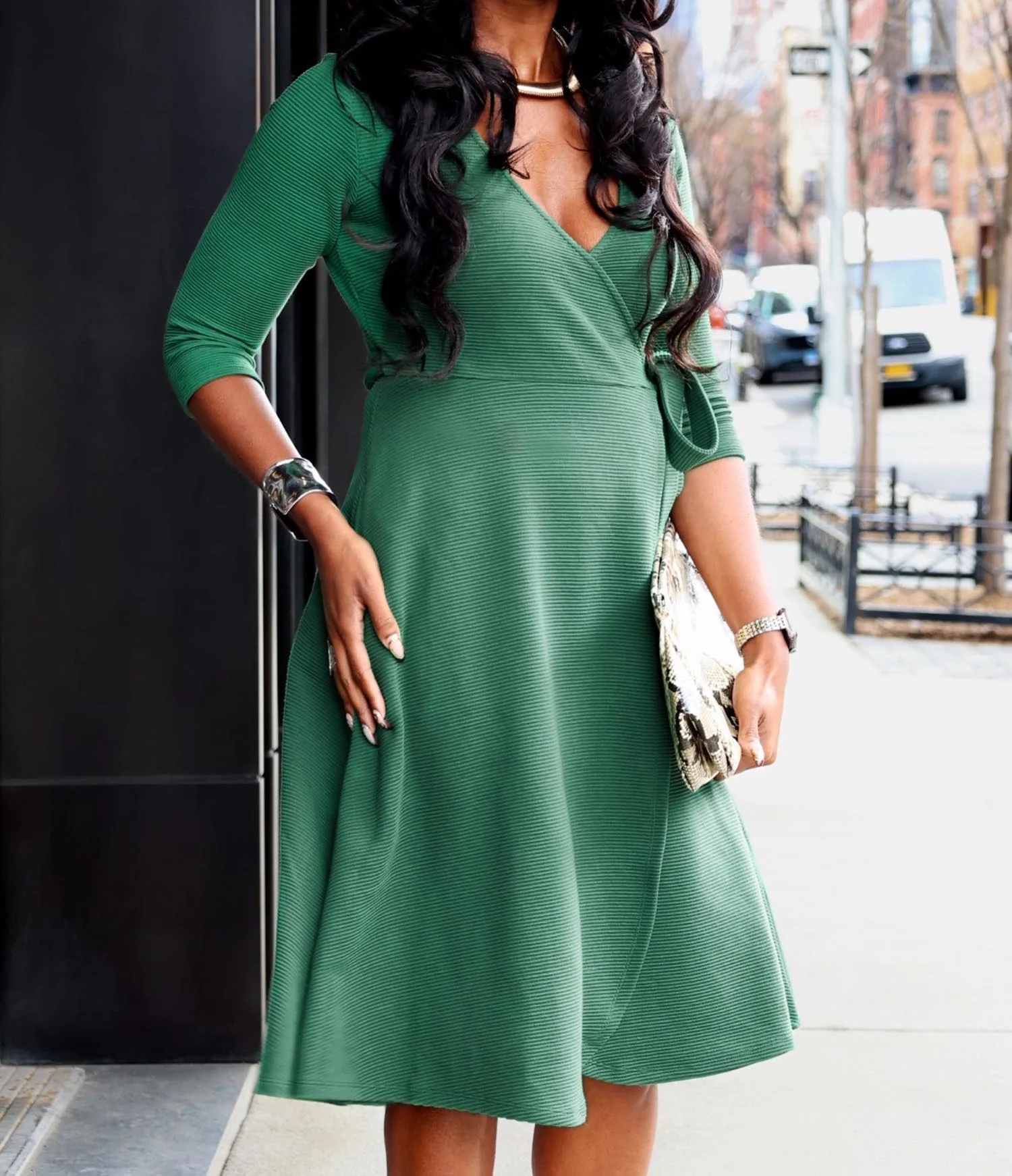 Ottoman Wrap Around Dress - Petit Pois - Zenithce