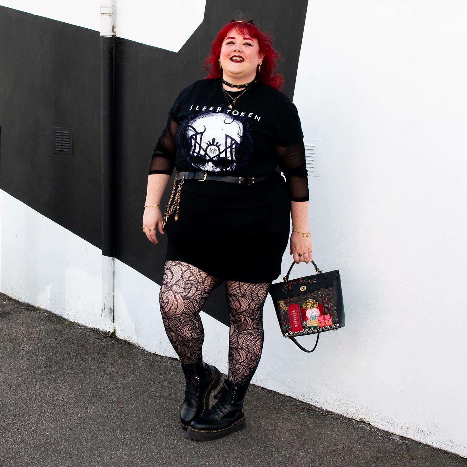 Thighs The Limit Fishnets - Timewarp - Black - Zenithce