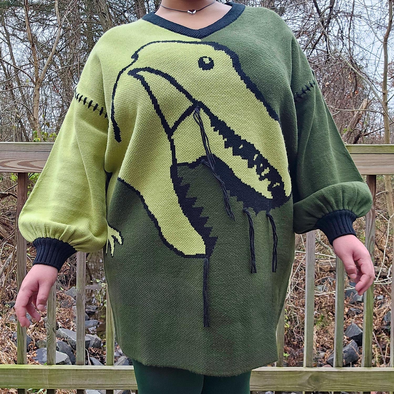 Dinosaur Jumper Dress - Rex - Zenithce