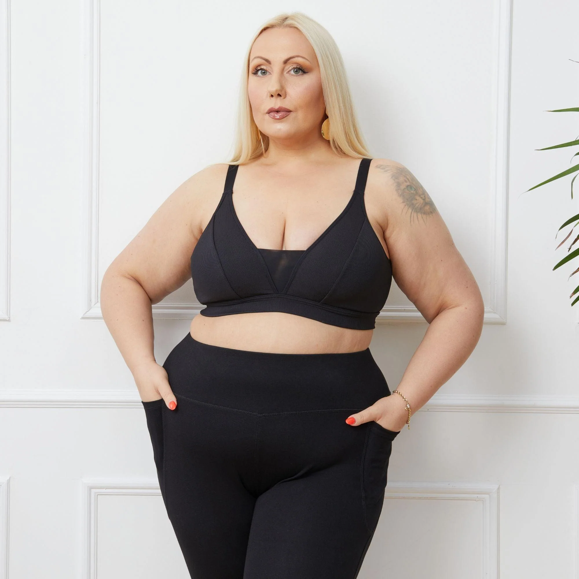 Everyday Ribbed Bra - Black - Zenithce