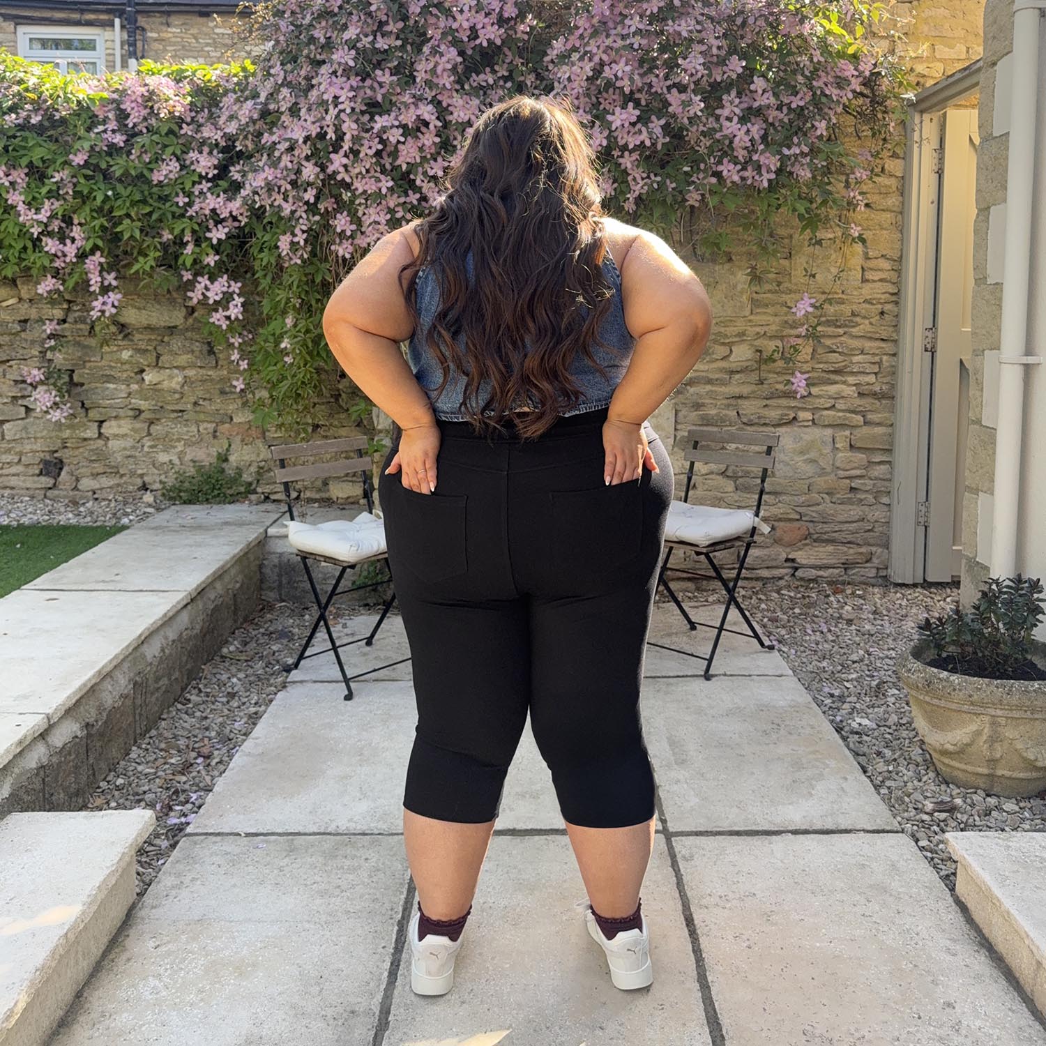 Squat-Proof Capri Leggings - Black - Zenithce